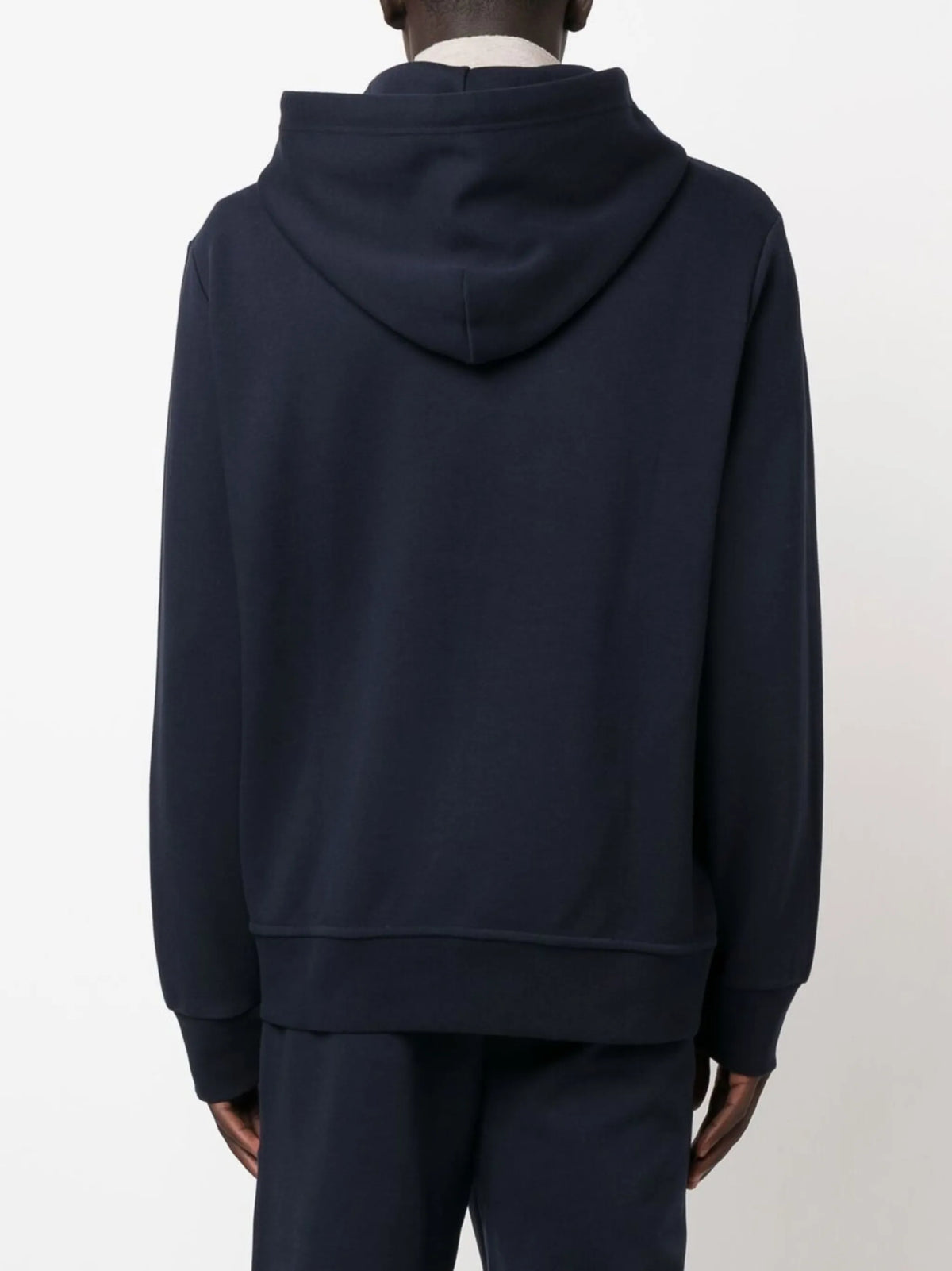 logo-embroidered zip-up hoodie