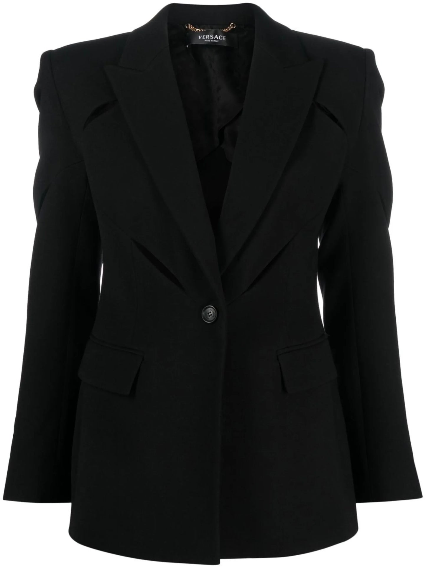 cut-out single-breasted blazer