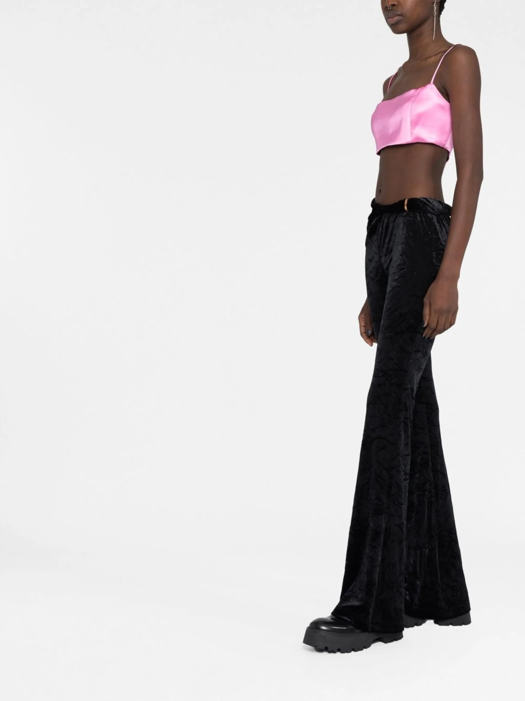 flared velvet trousers
