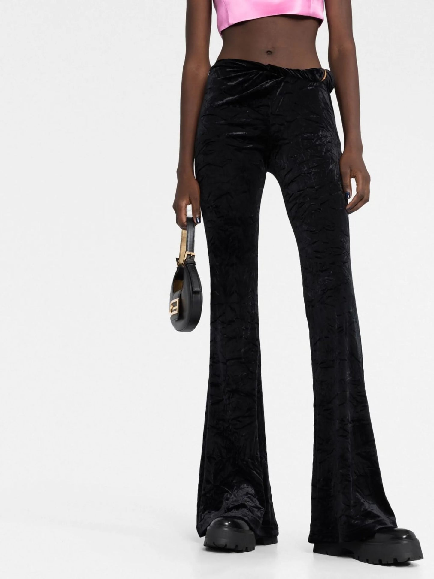 flared velvet trousers