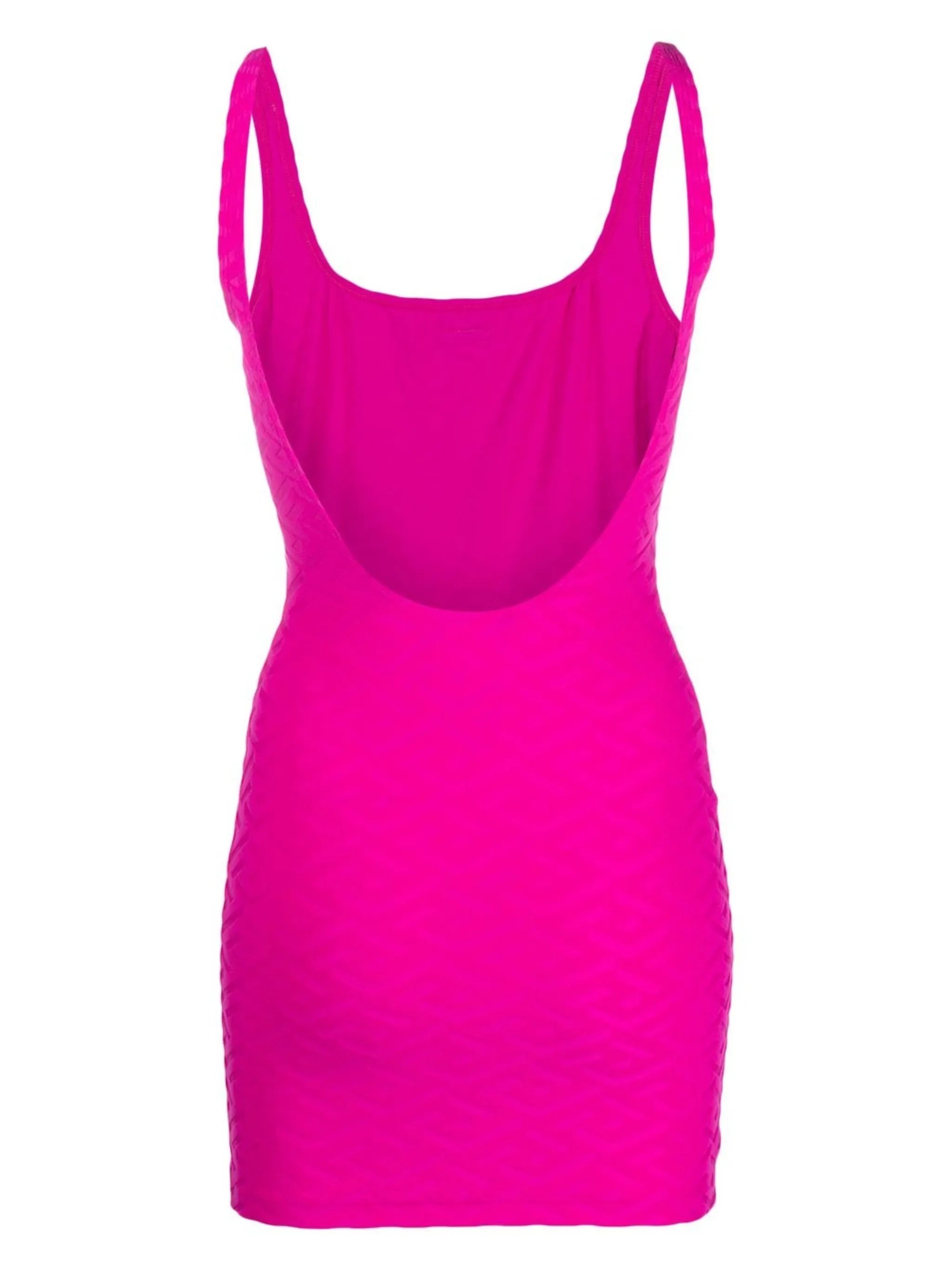 logo patch sleeveless bodycon dress