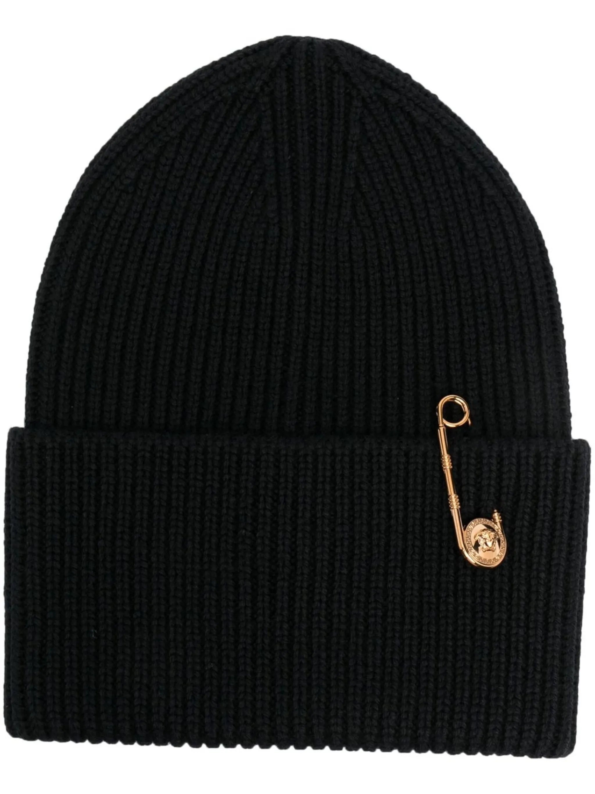 Safety-Pin ribbed beanie