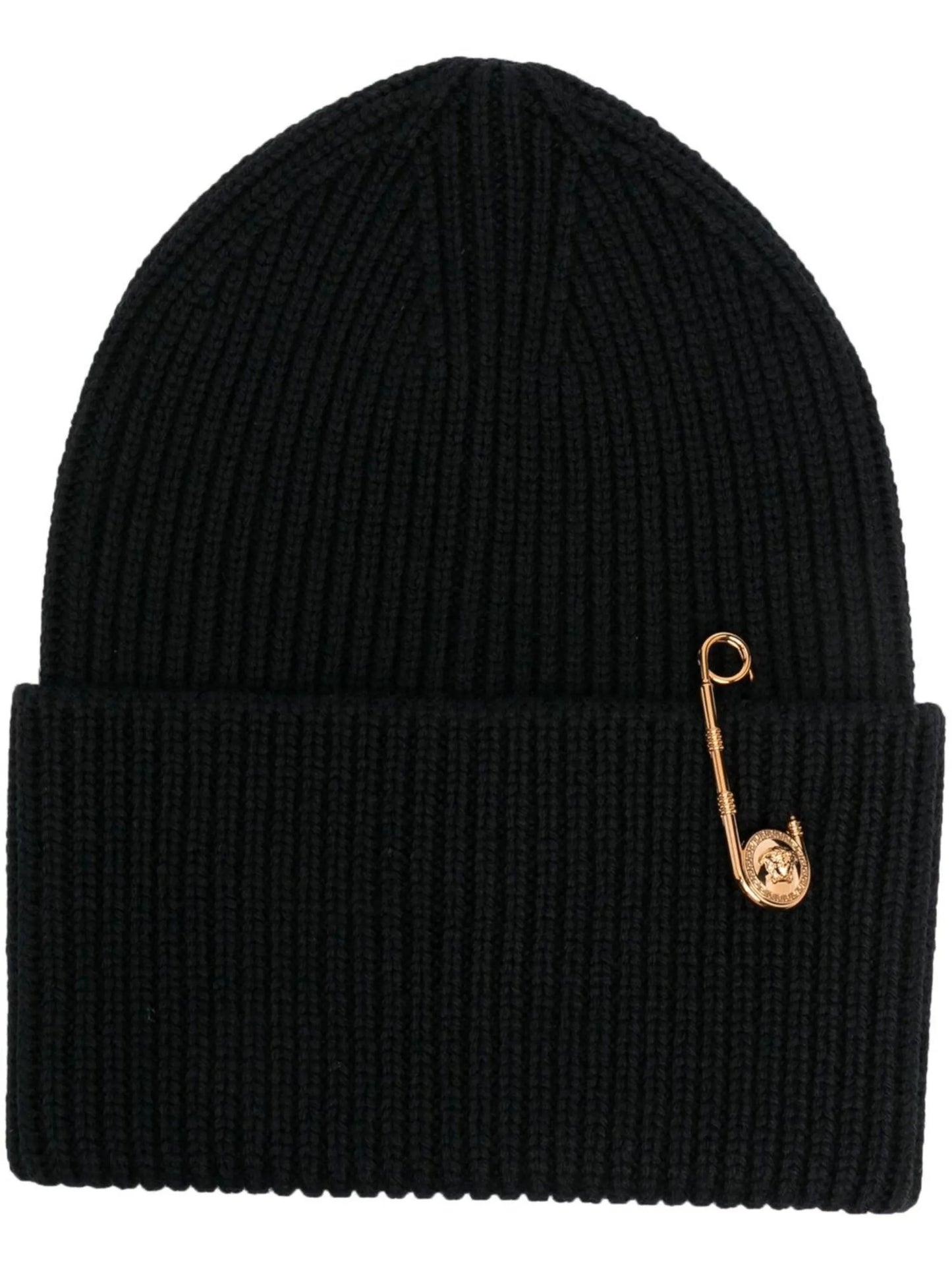 Safety-Pin ribbed beanie