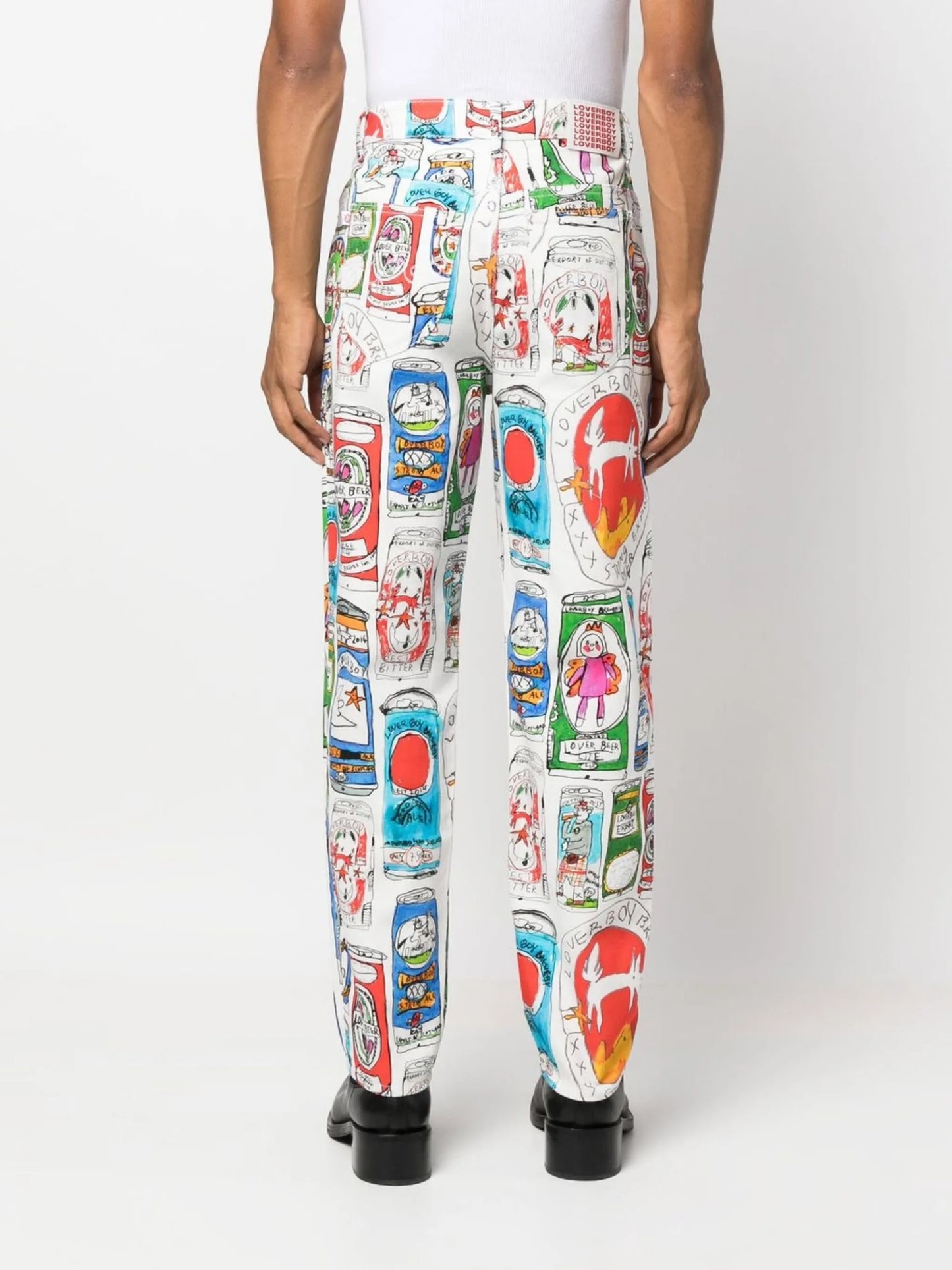 cartoon-print trousers