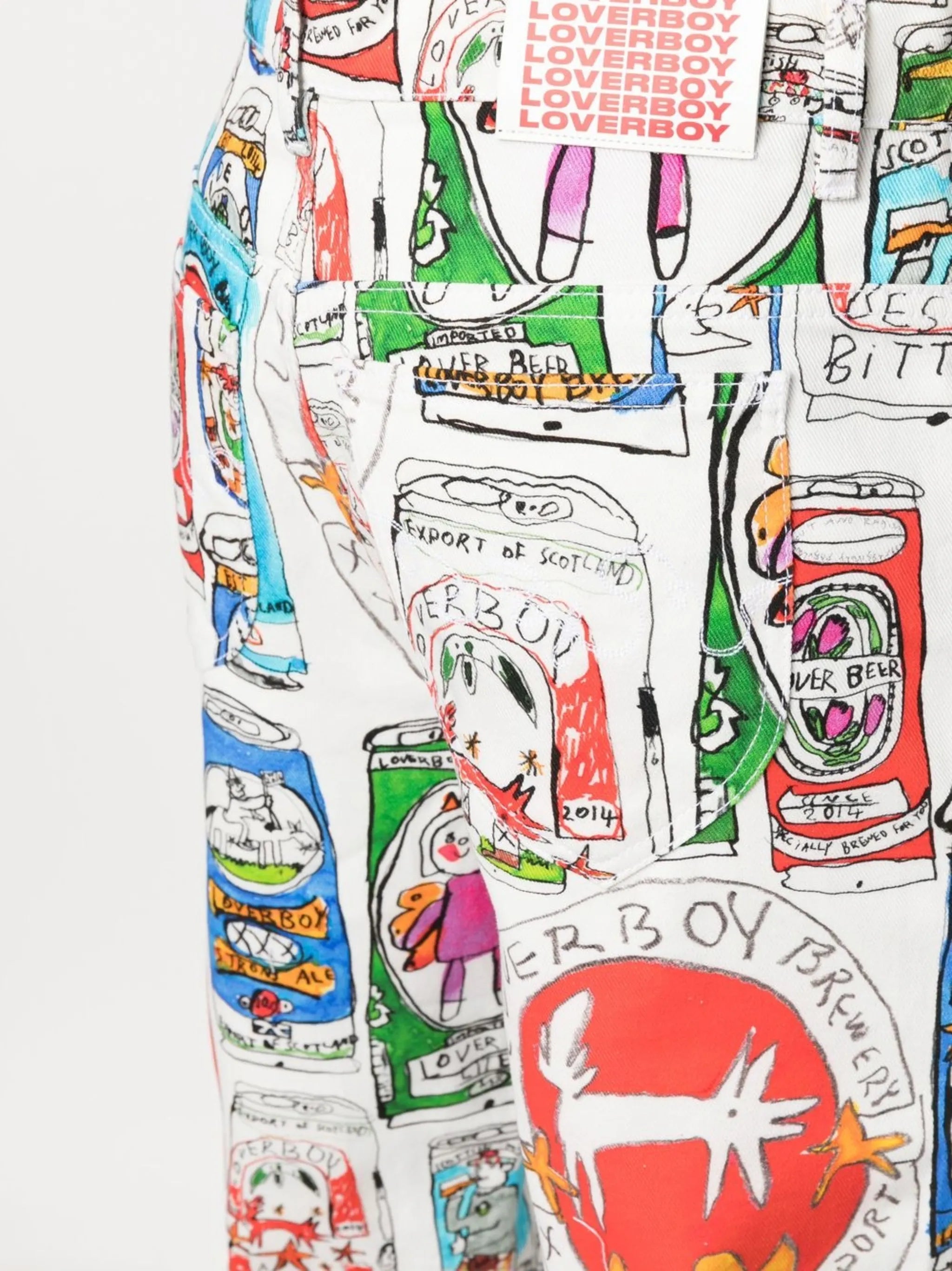 cartoon-print trousers