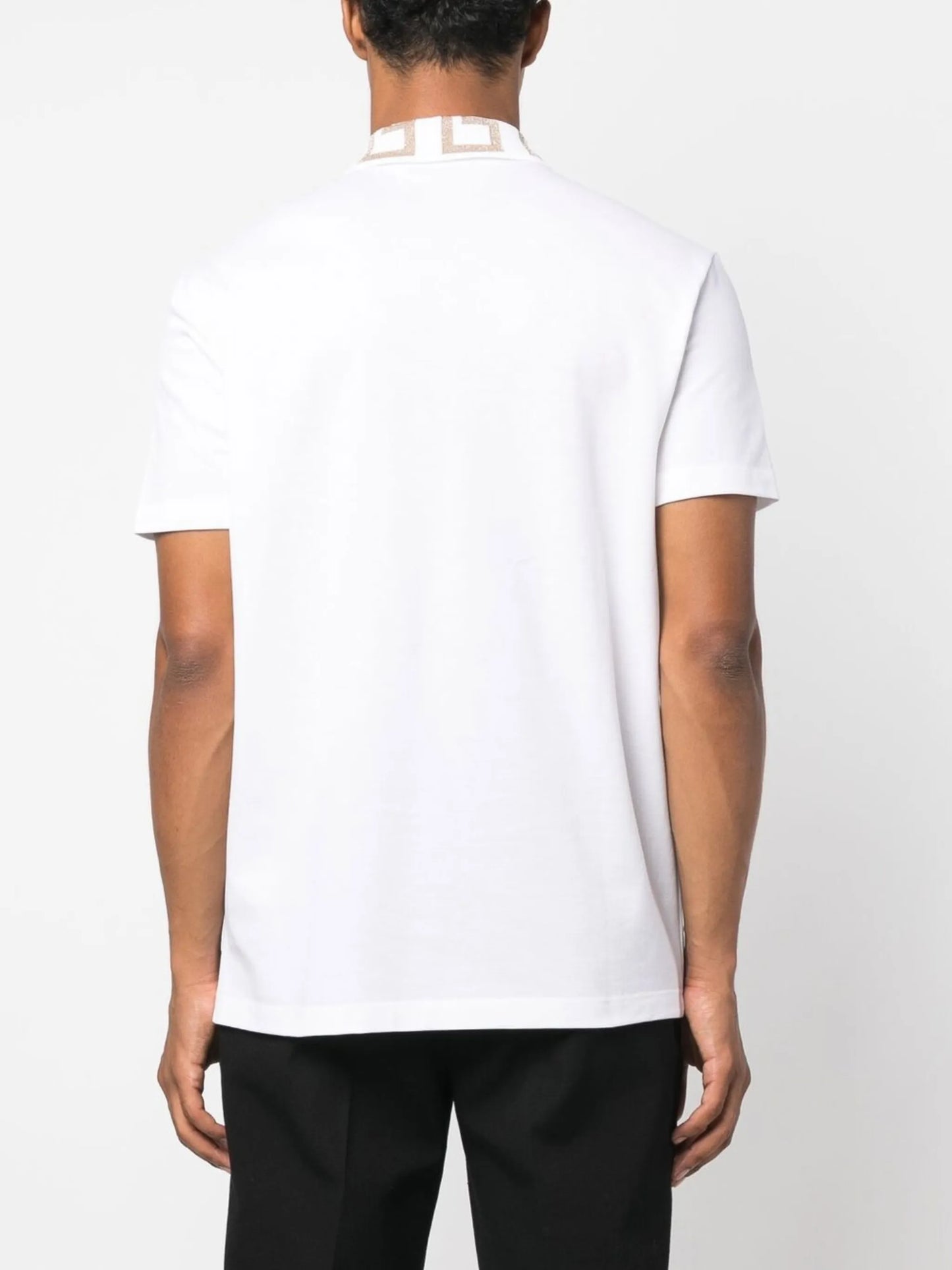 Embroidered cotton polo shirt
