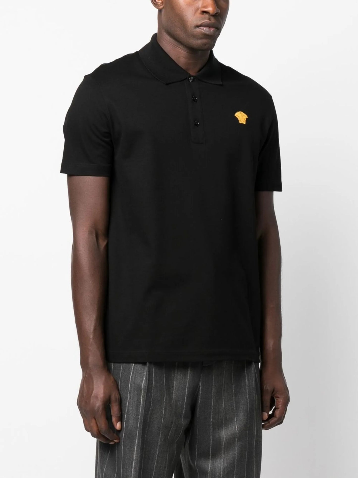 Medusa embroidered polo shirt