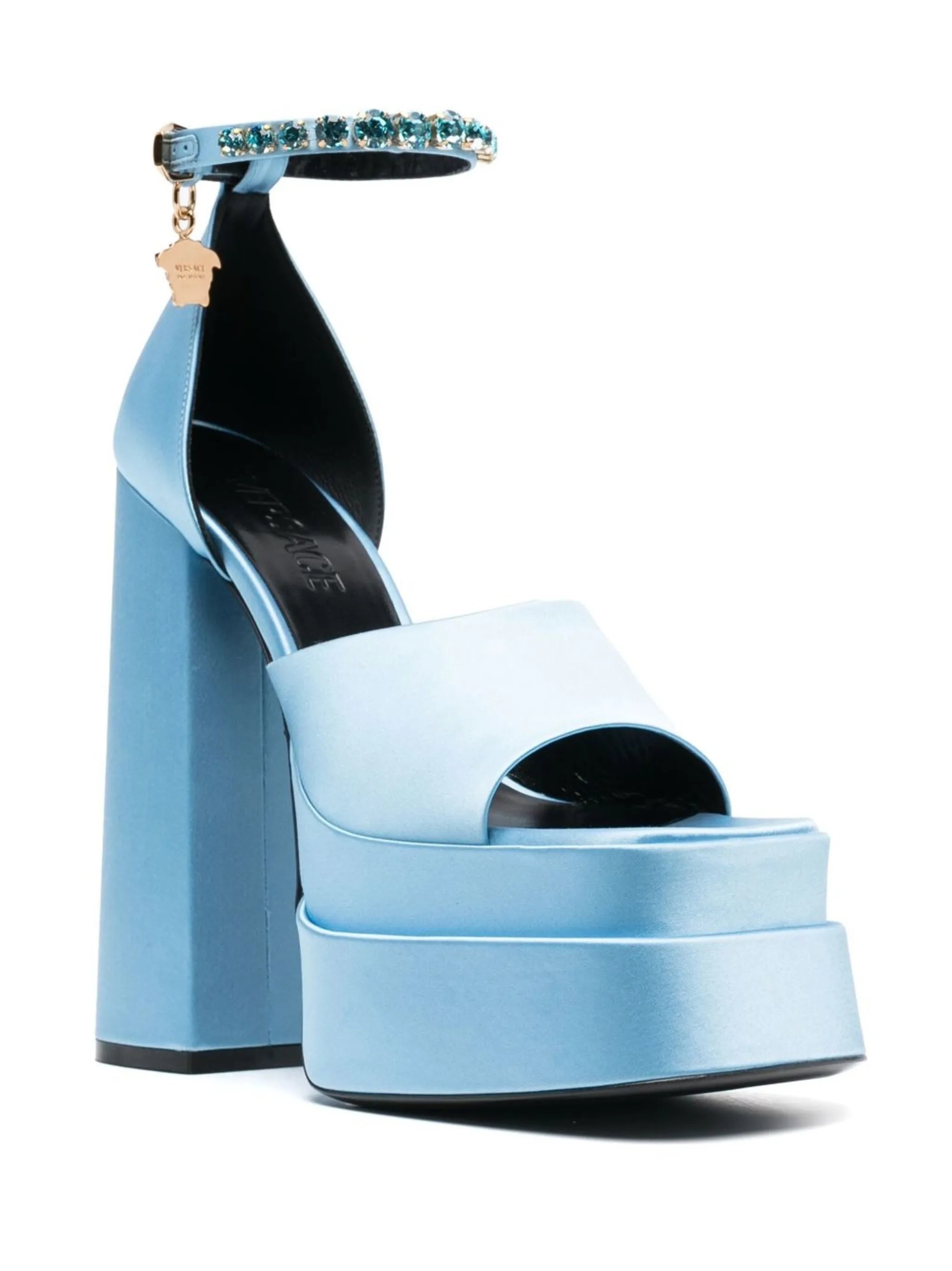 Medusa charm platform sandals