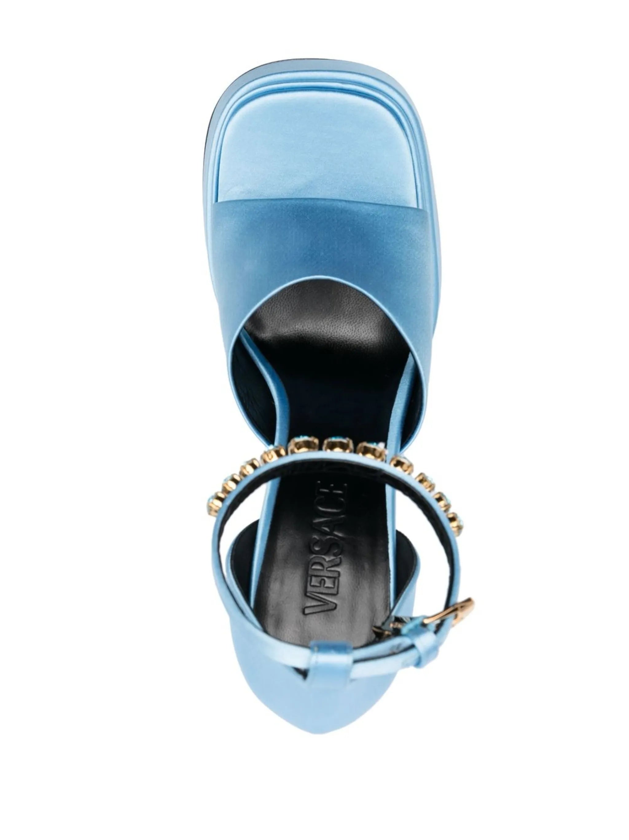 Medusa charm platform sandals
