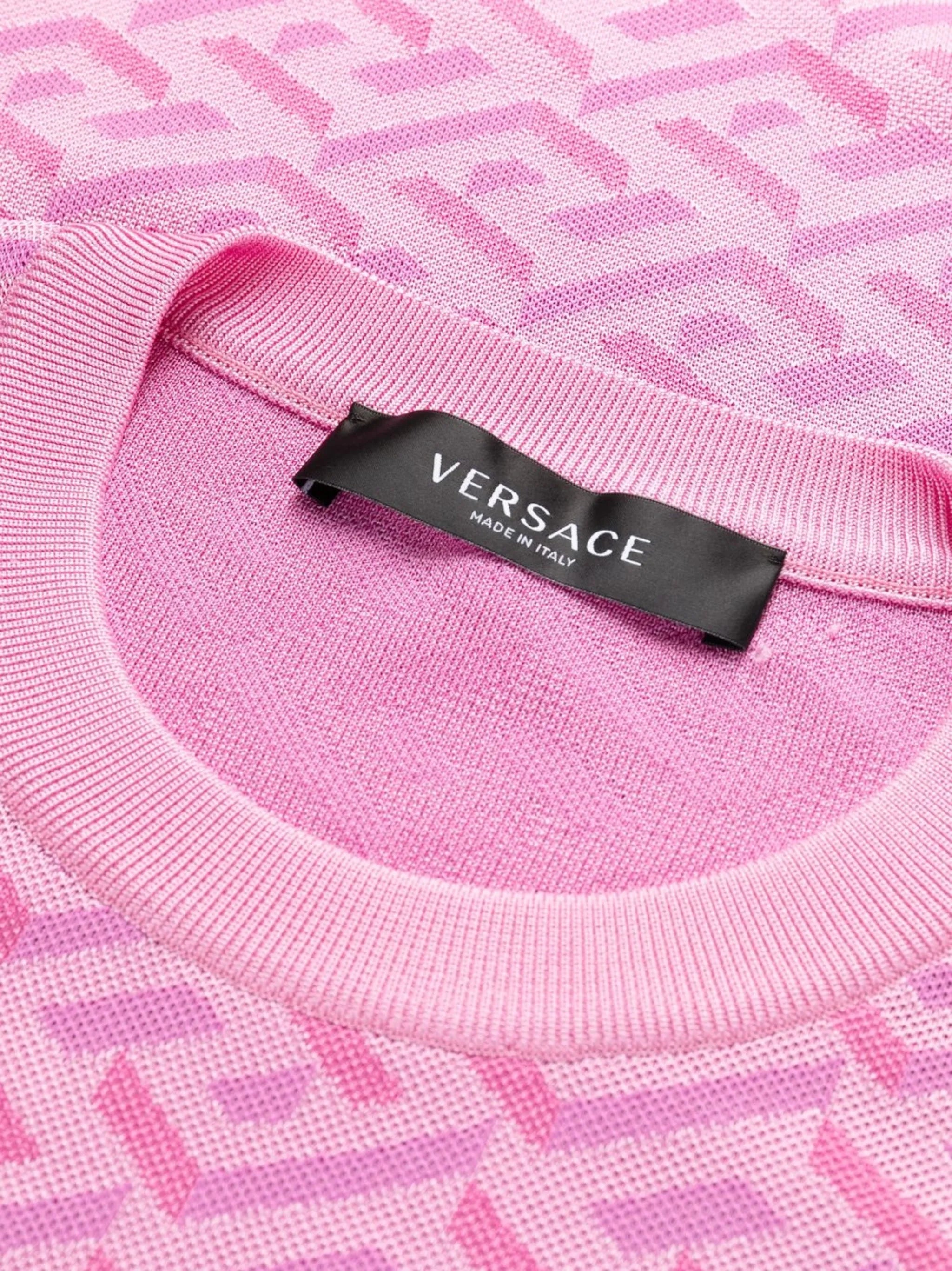 all-over logo-print knit dress