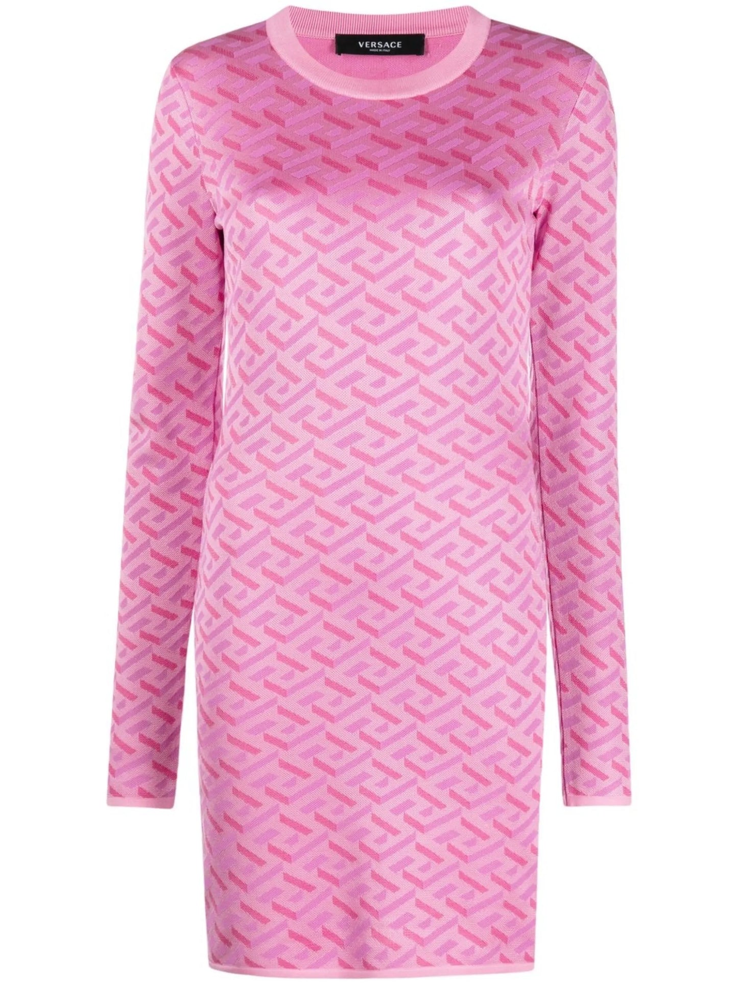 all-over logo-print knit dress
