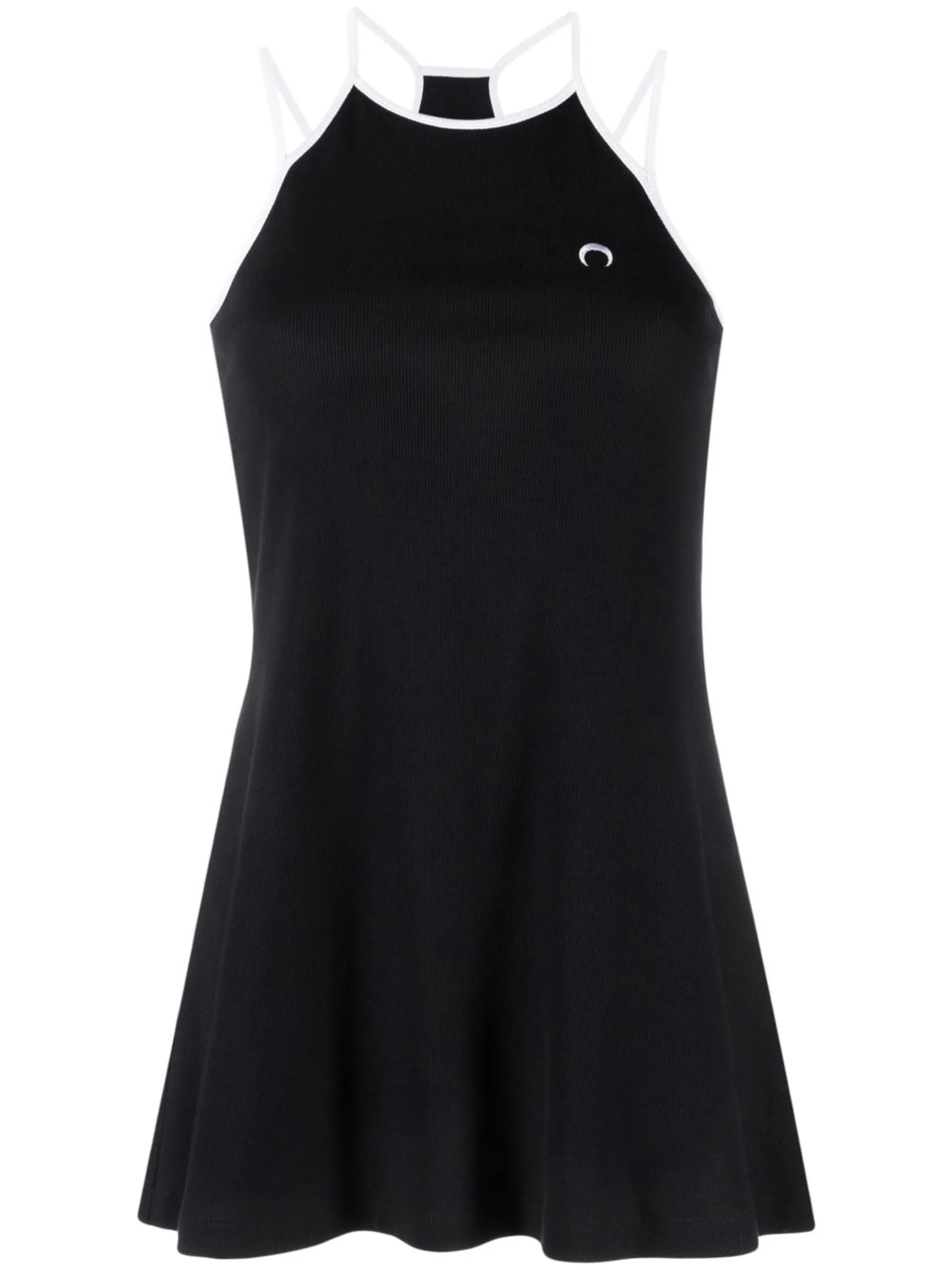 logo-embellished halterneck dress