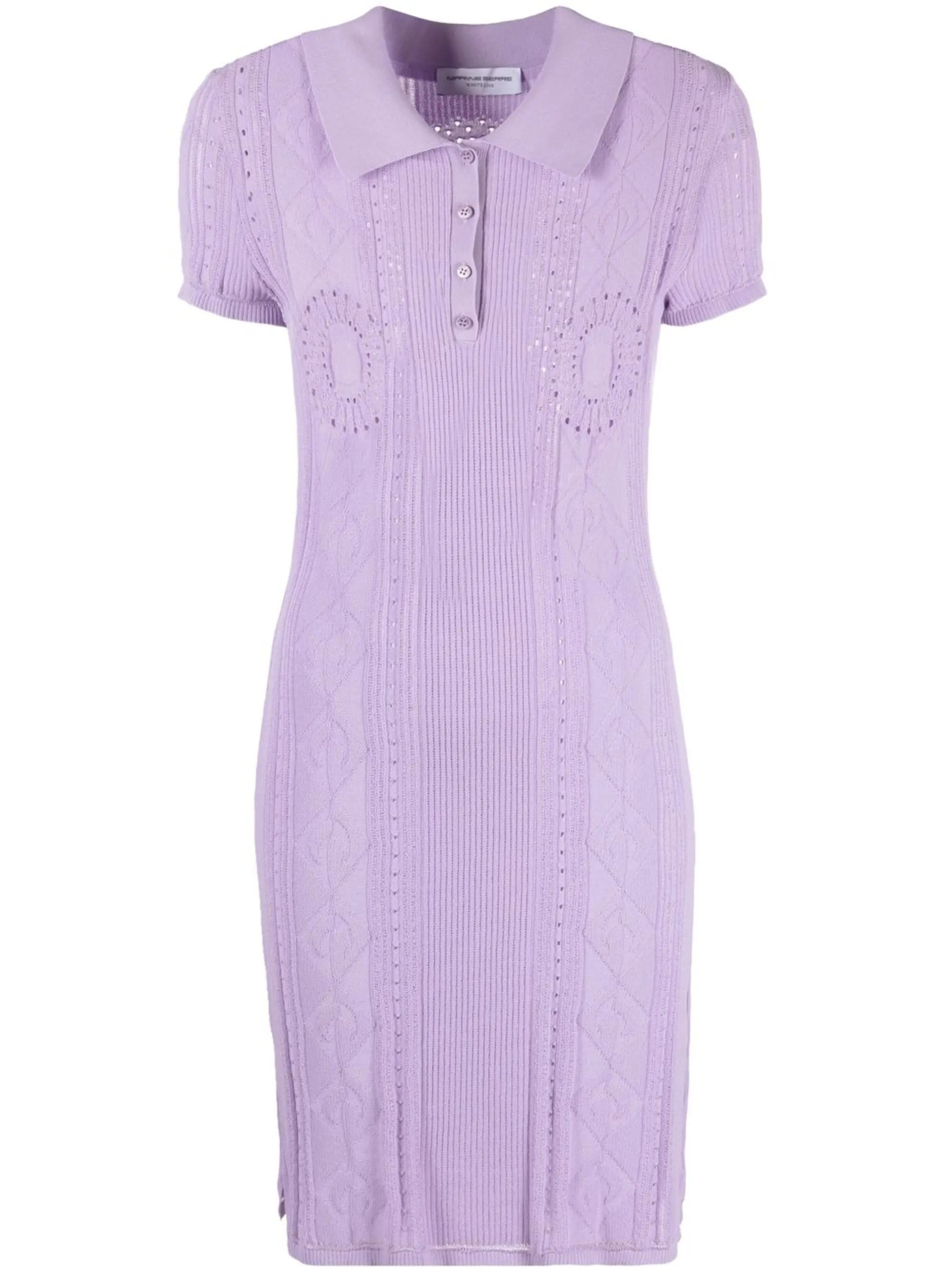 pointelle-knit tennis dress