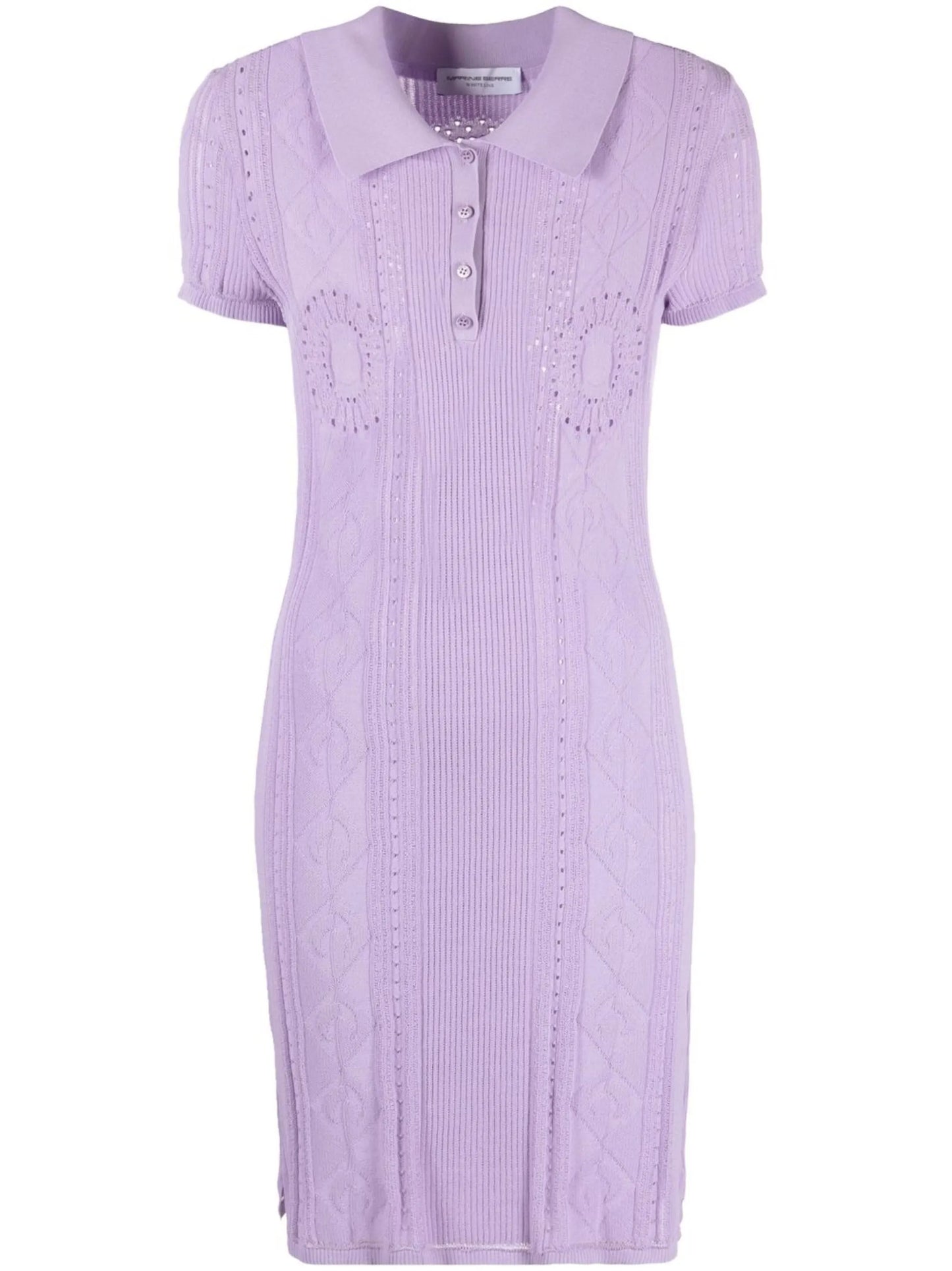 pointelle-knit tennis dress