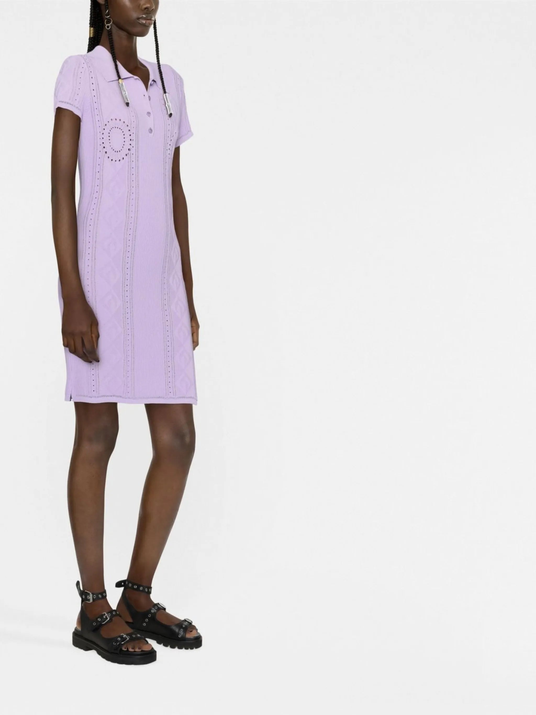 pointelle-knit tennis dress