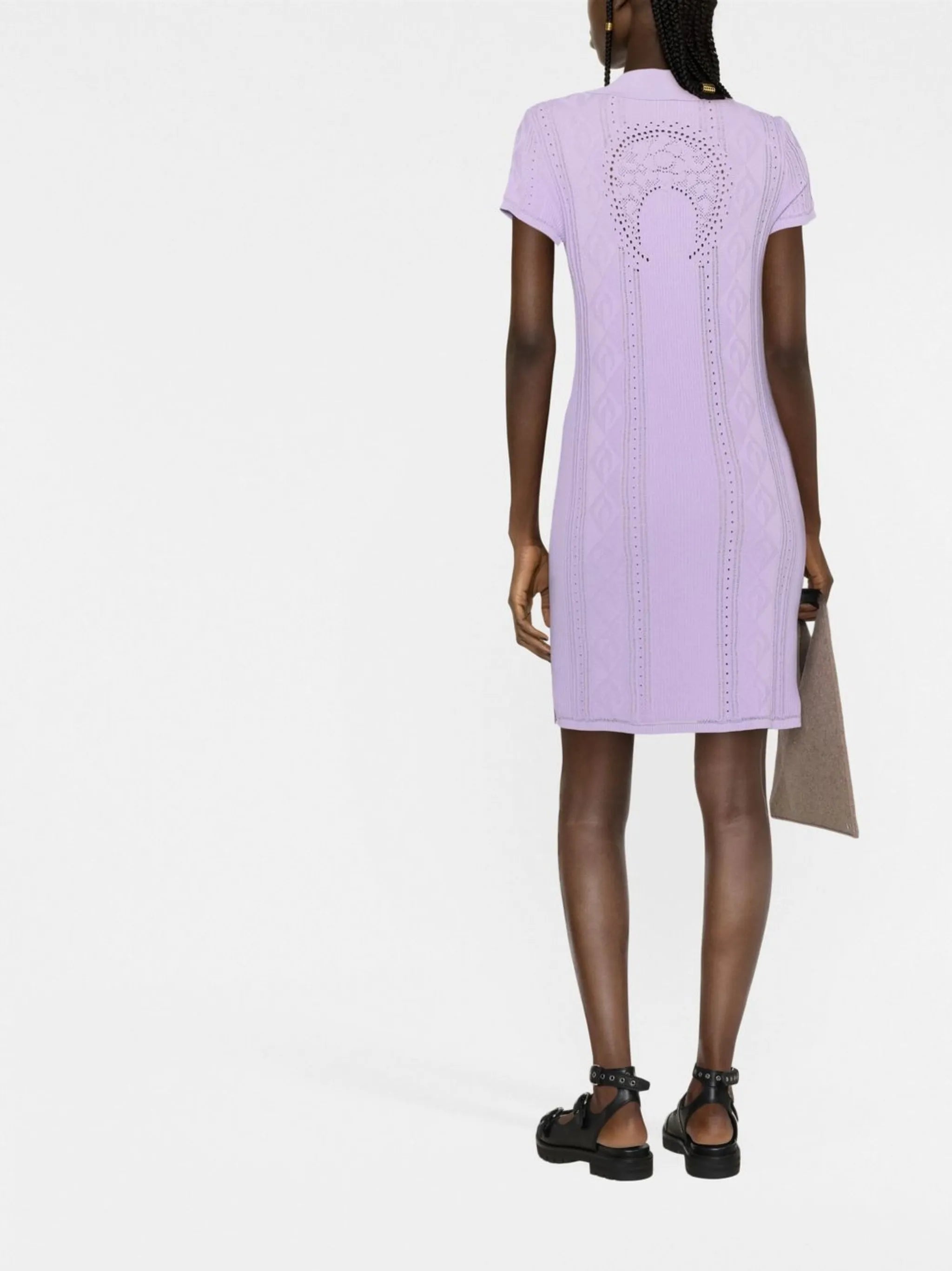 pointelle-knit tennis dress