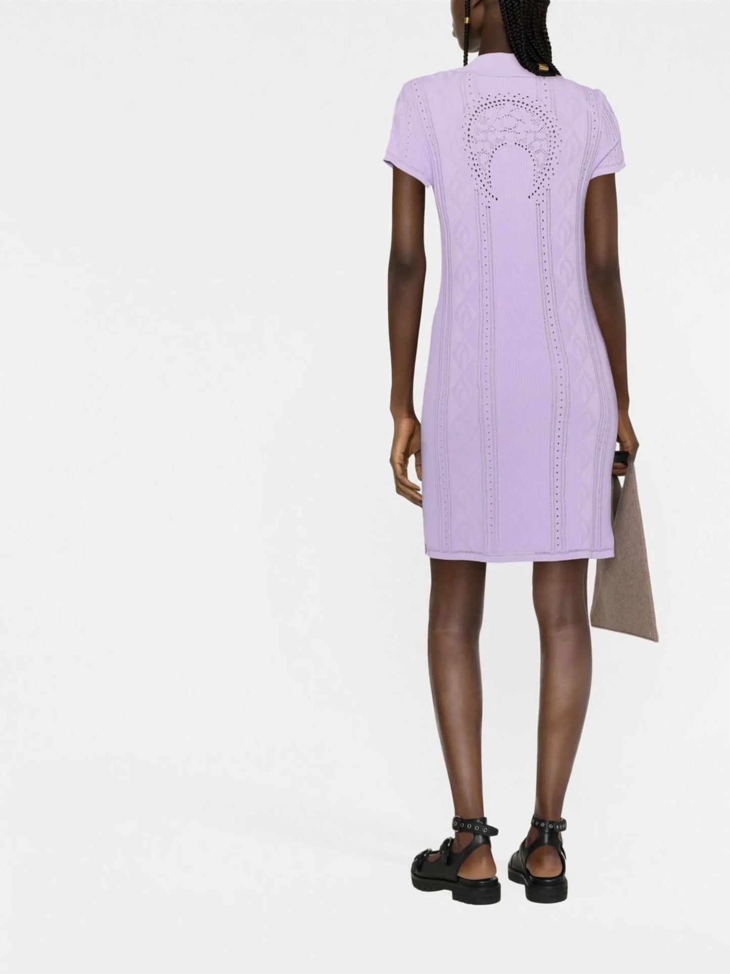 pointelle-knit tennis dress