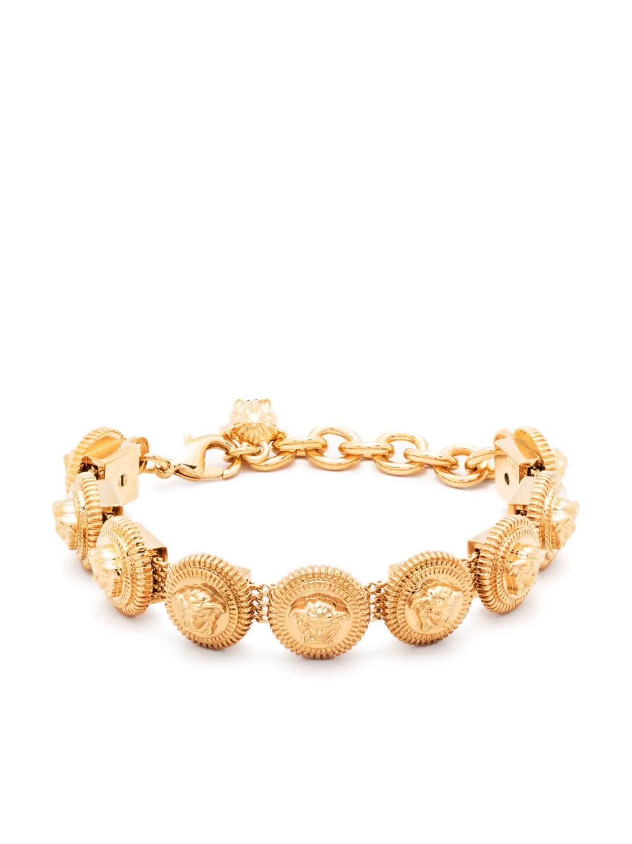 Medusa-plaque coin bracelet