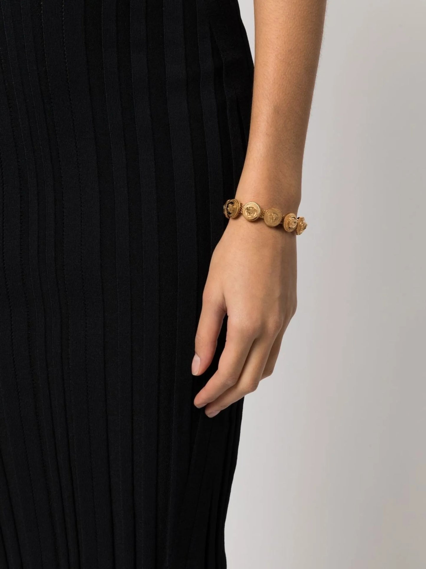 Medusa-plaque coin bracelet