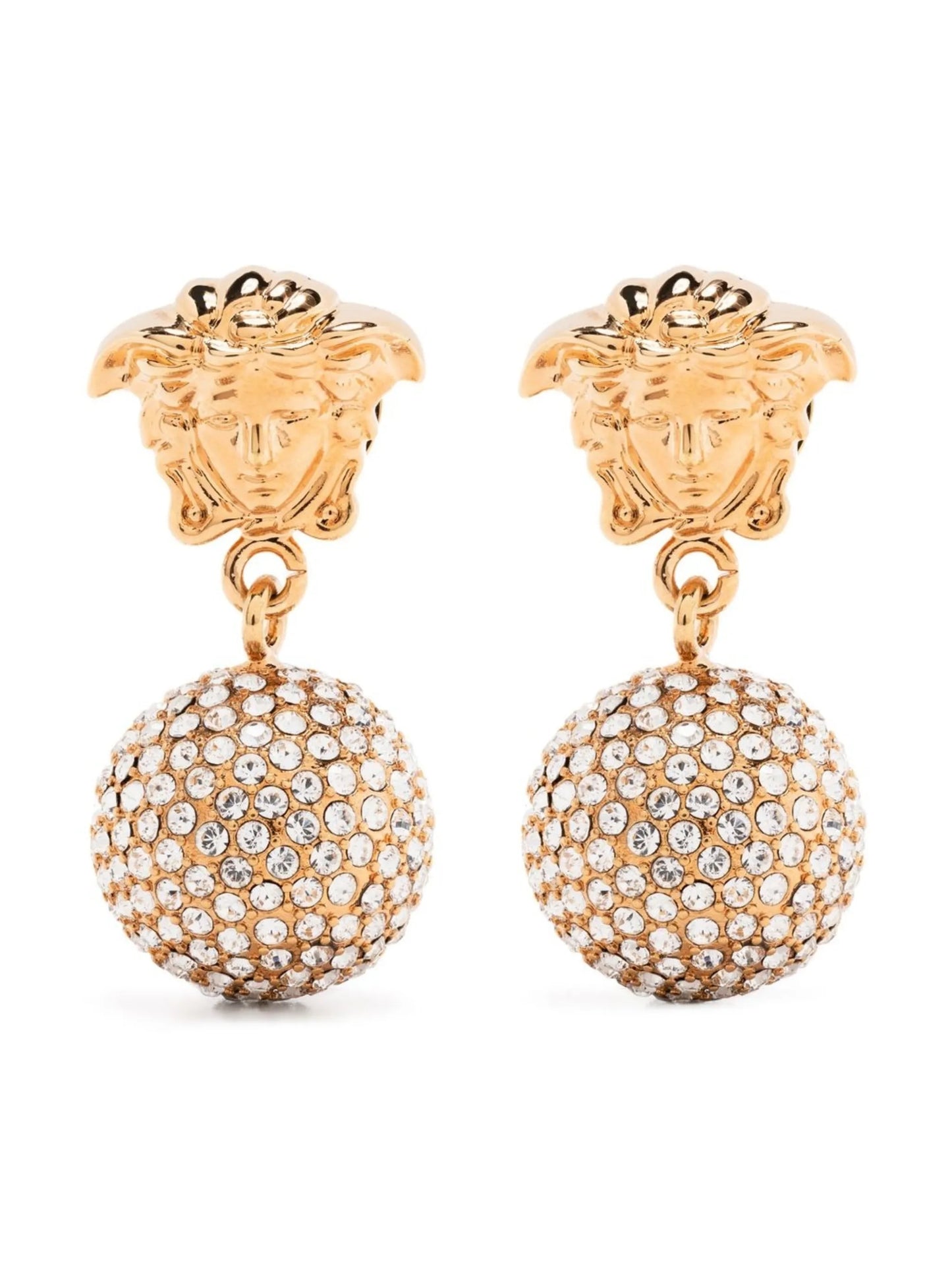 Medusa crystal-embellished earrings