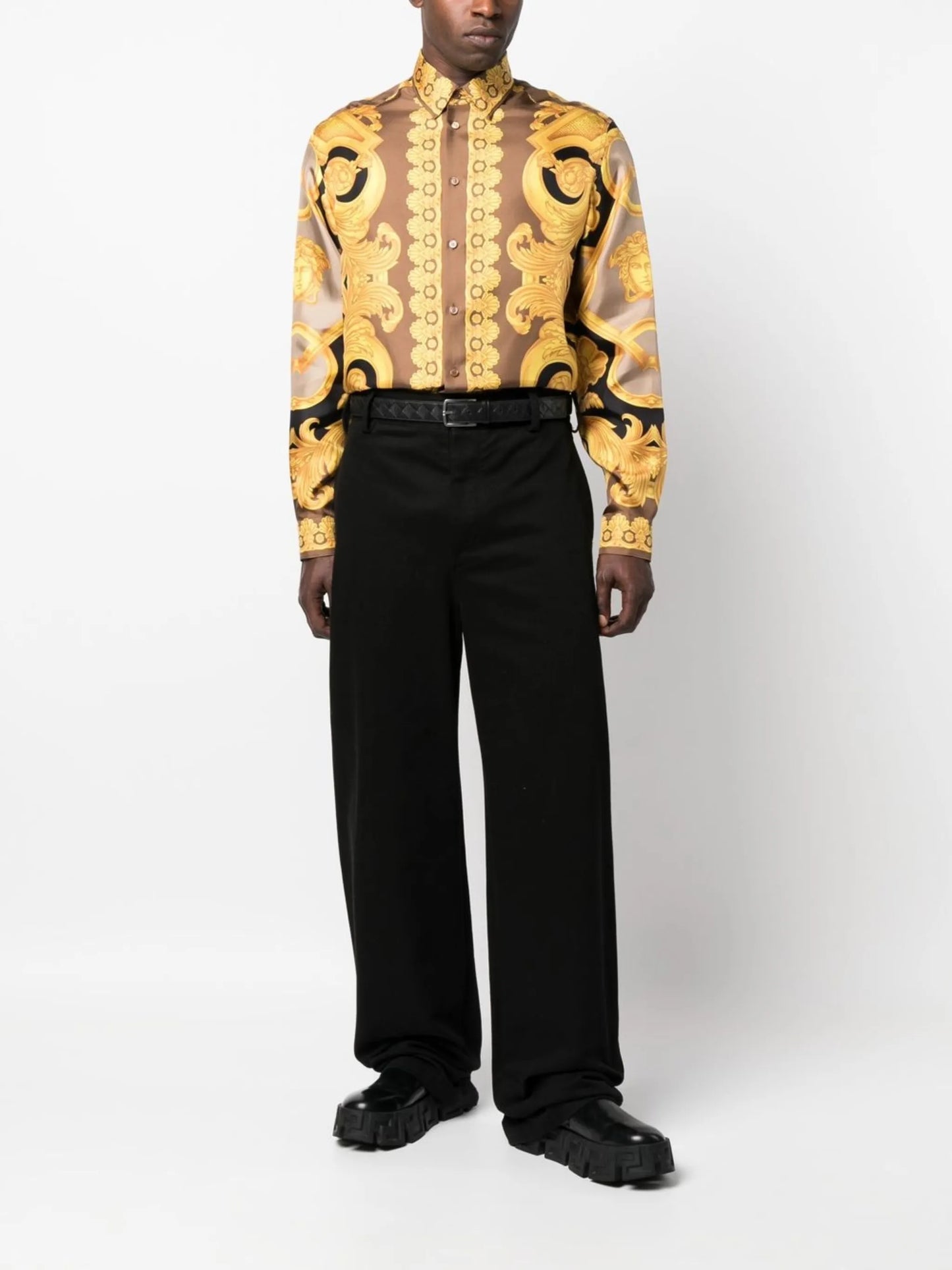 baroque-pattern print shirt