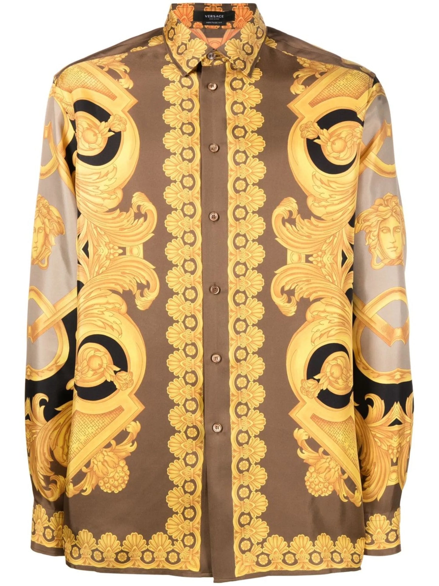 baroque-pattern print shirt