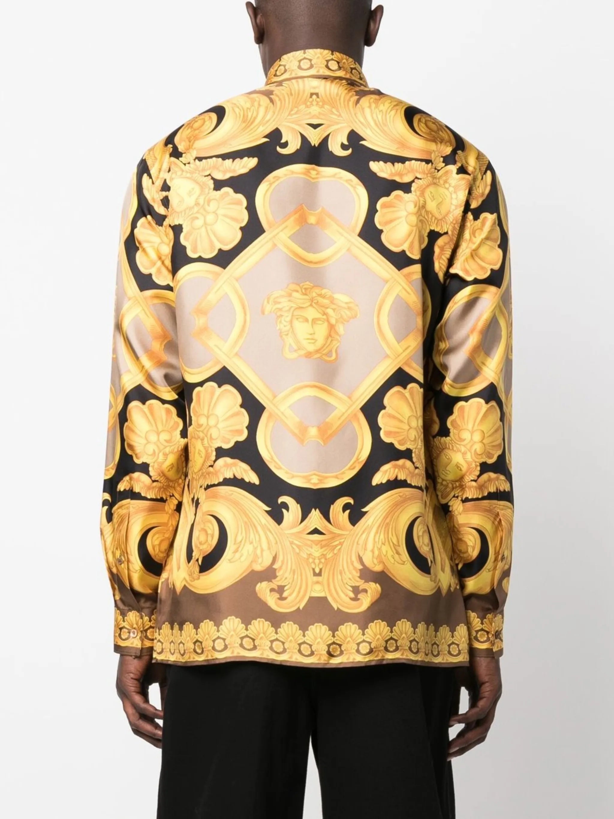 baroque-pattern print shirt