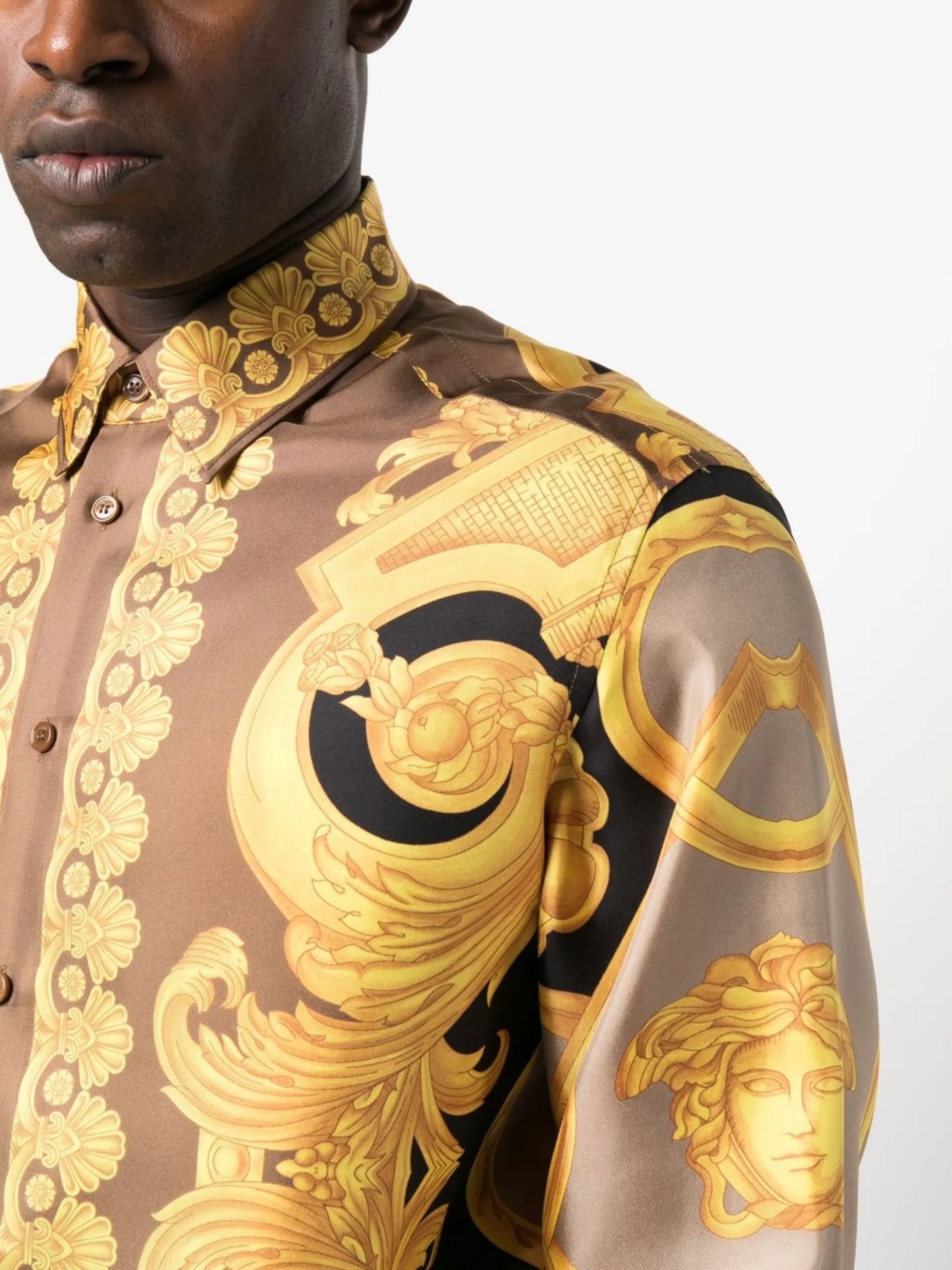 baroque-pattern print shirt