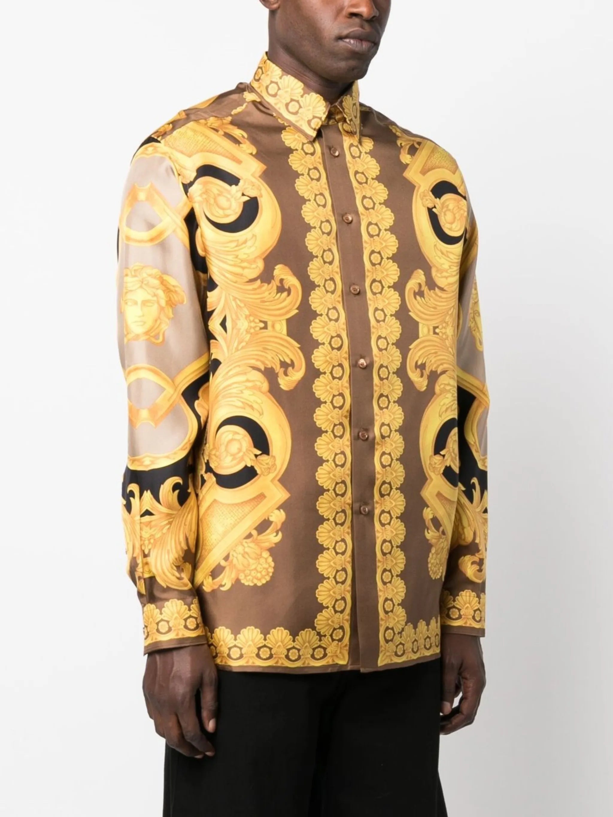 baroque-pattern print shirt