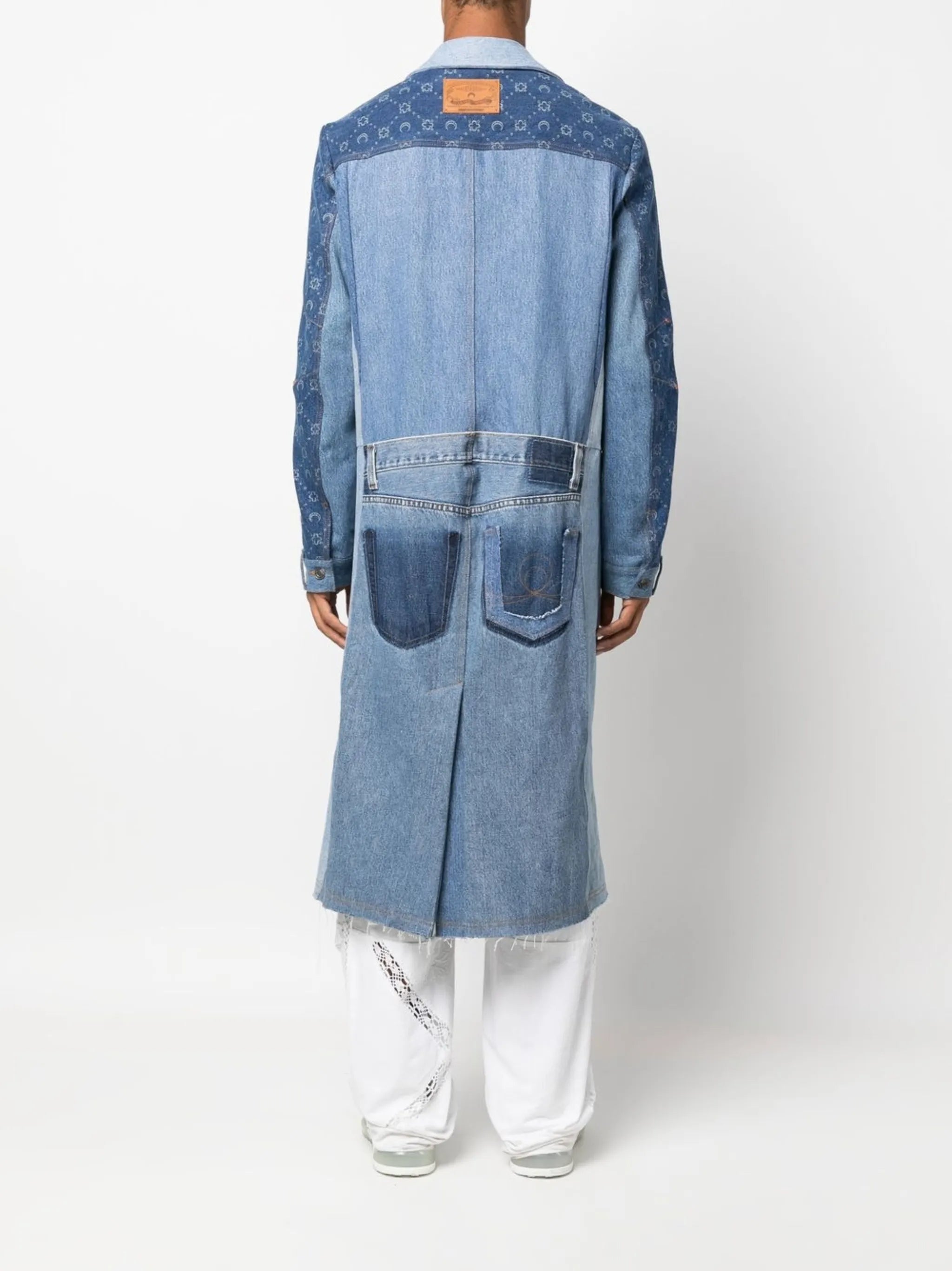 patchwork denim coat