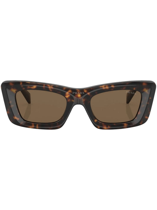 tortoiseshell-effect logo sunglasses