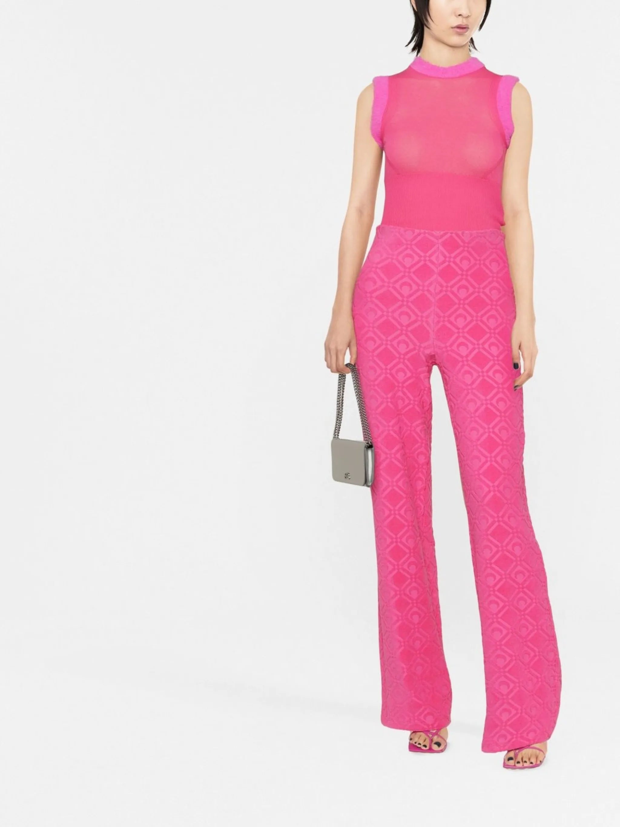 Moon Sponge flared trousers