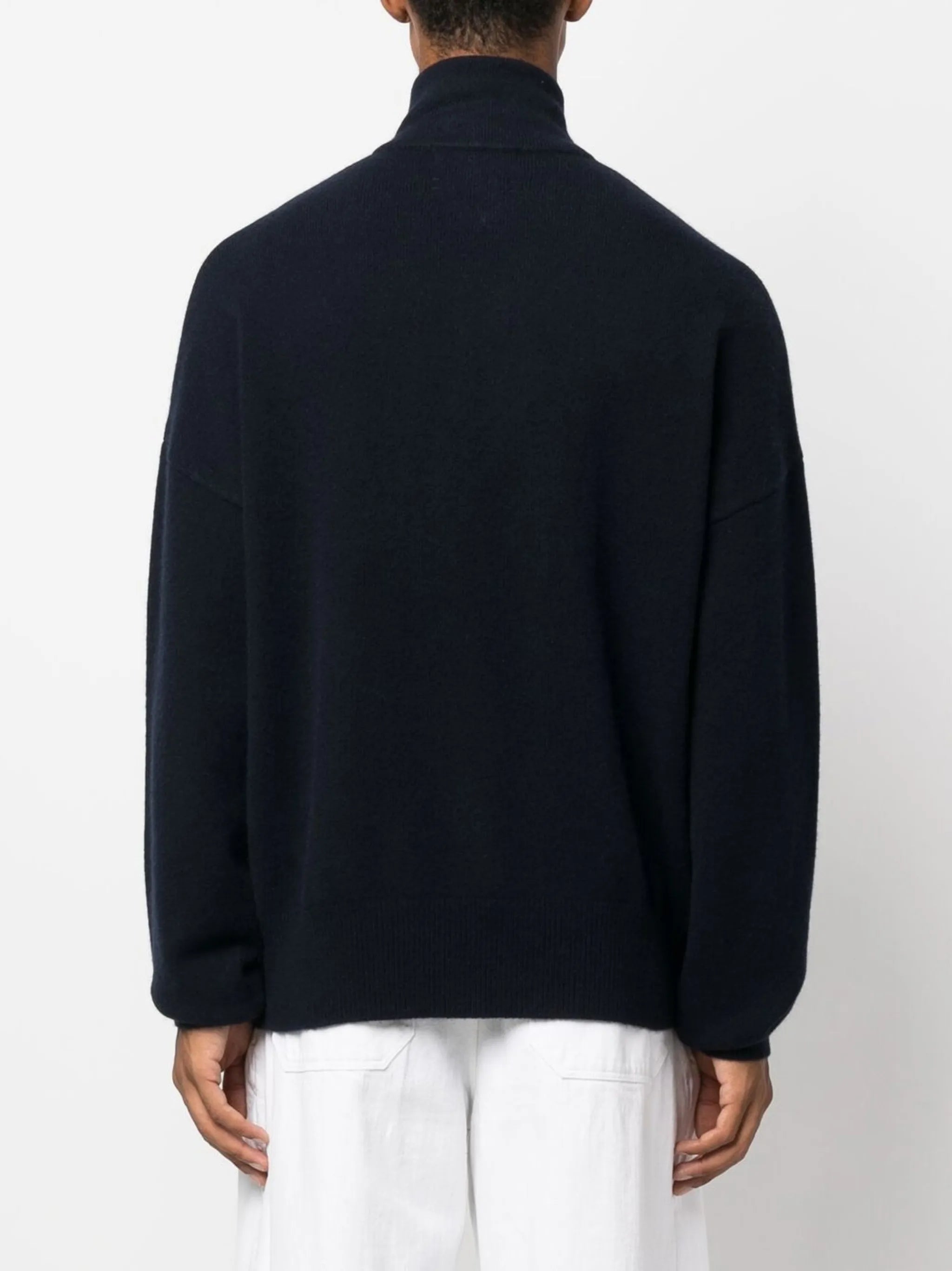 high-neck zipped jumper