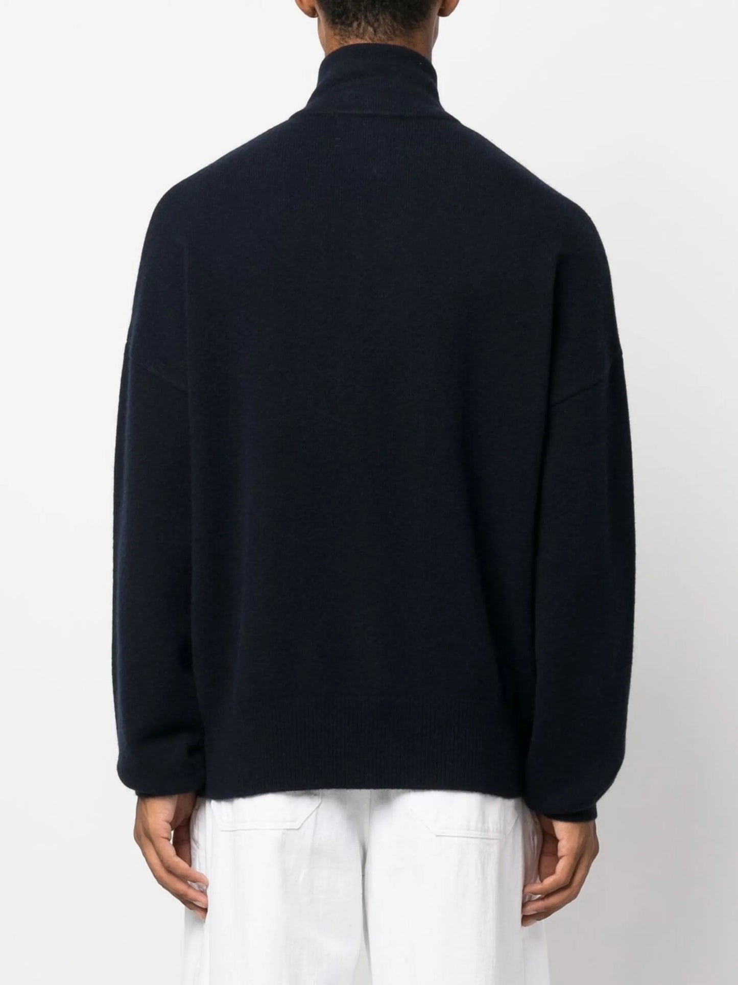 high-neck zipped jumper