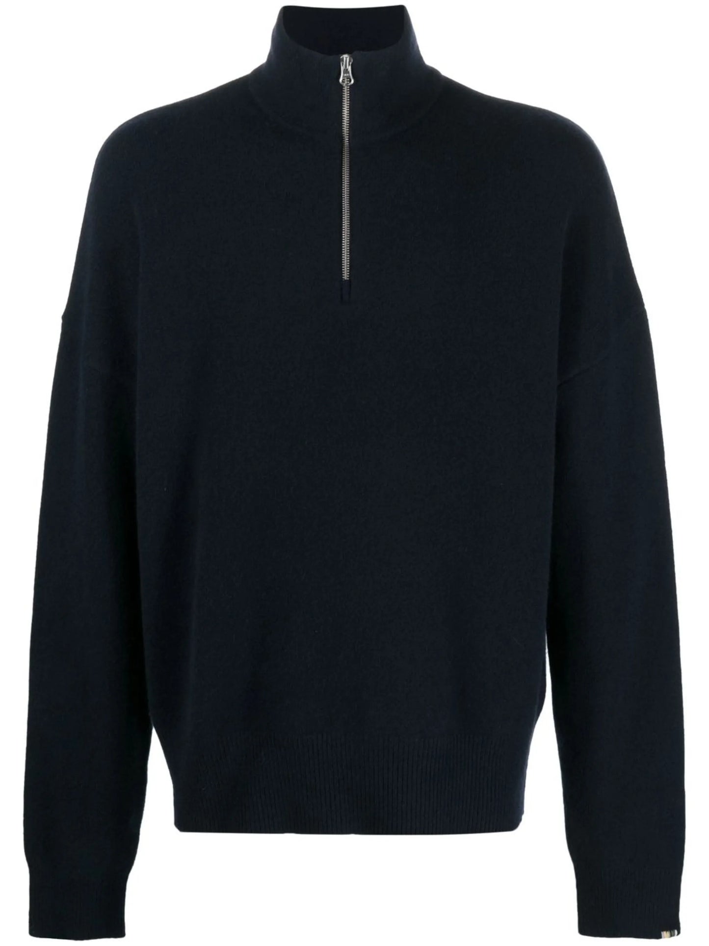 high-neck zipped jumper