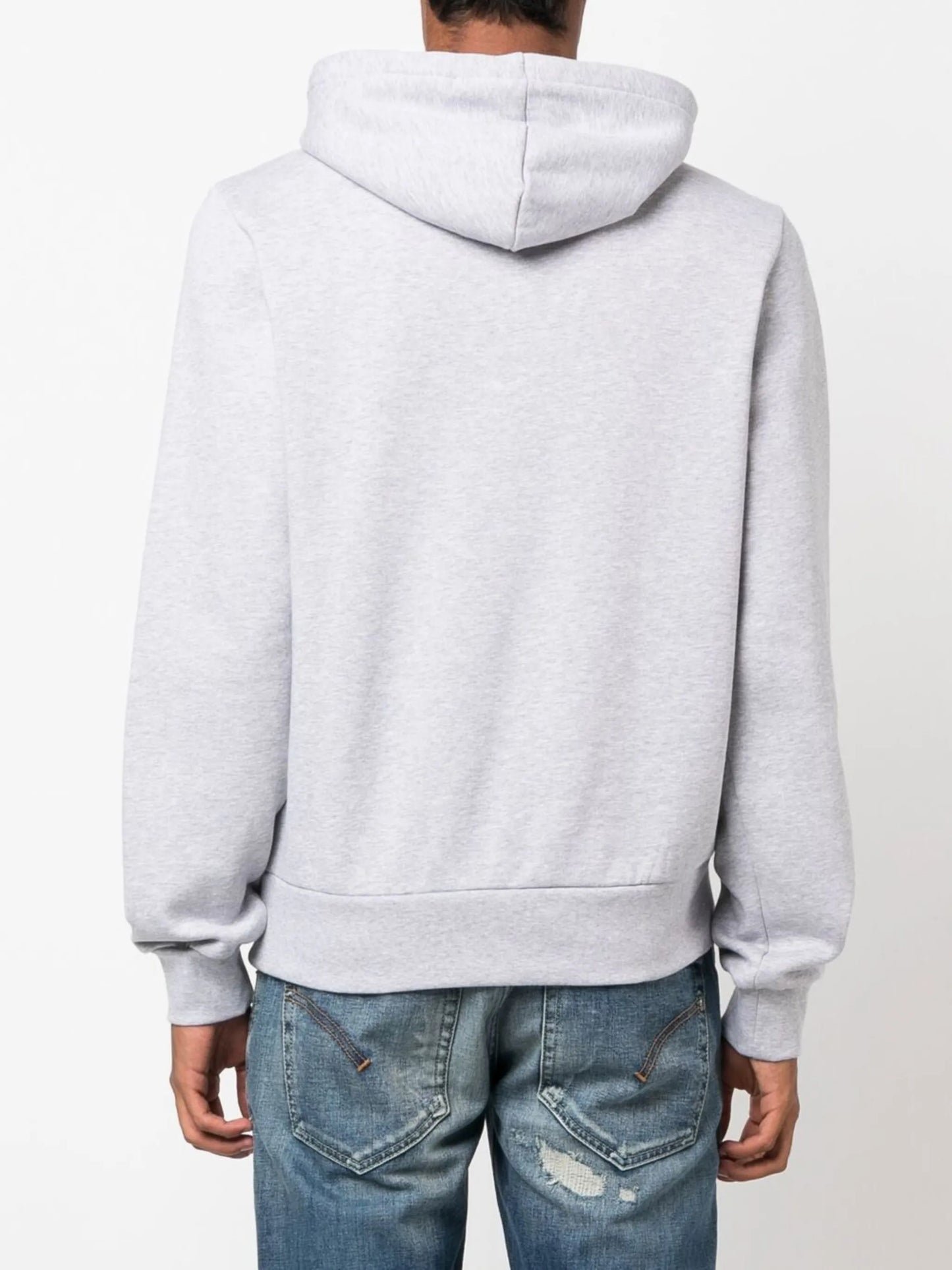logo-patch fleece hoodie