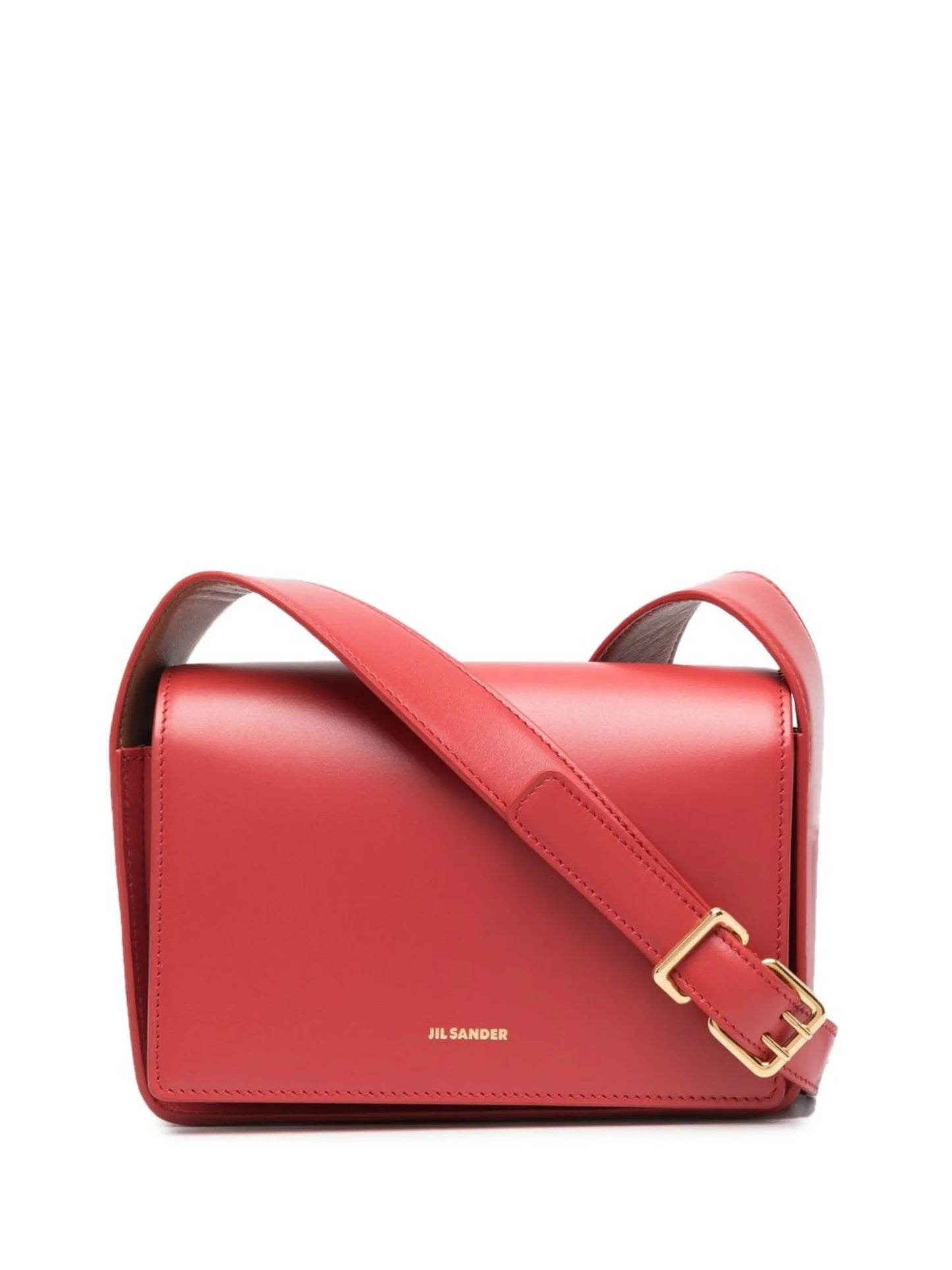 logo-stamp leather shoulder bag