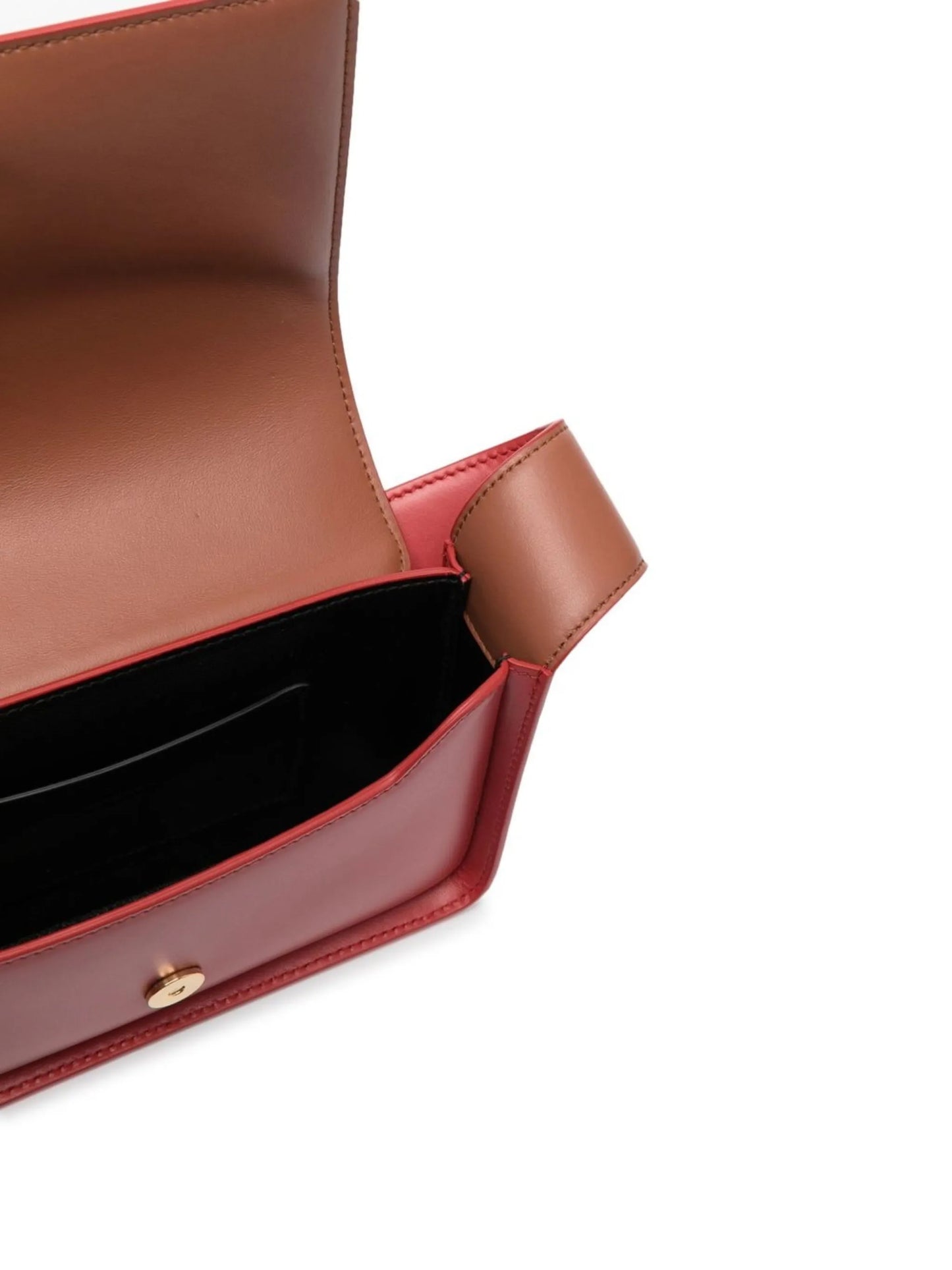 logo-stamp leather shoulder bag