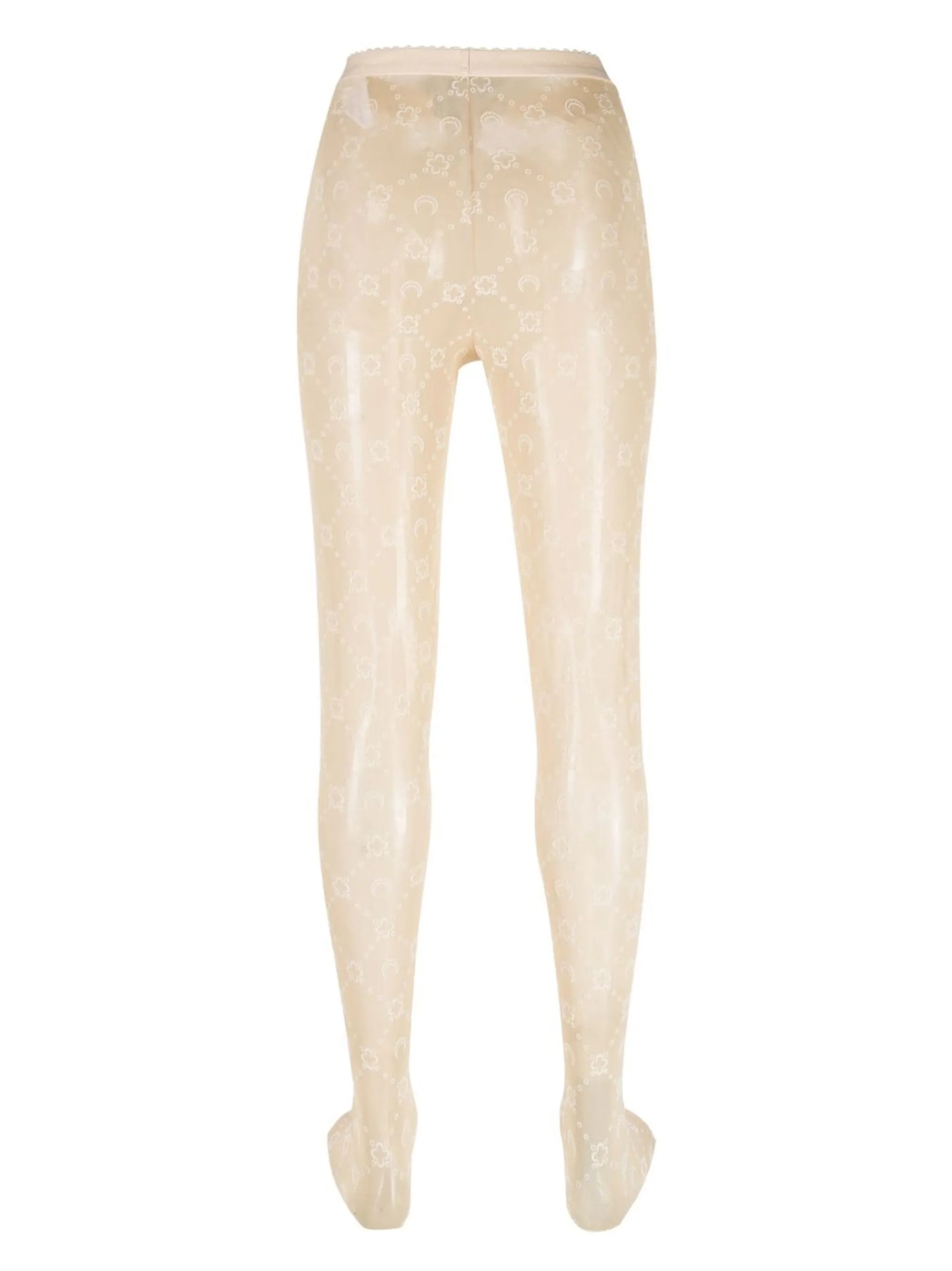 monogram-pattern tights