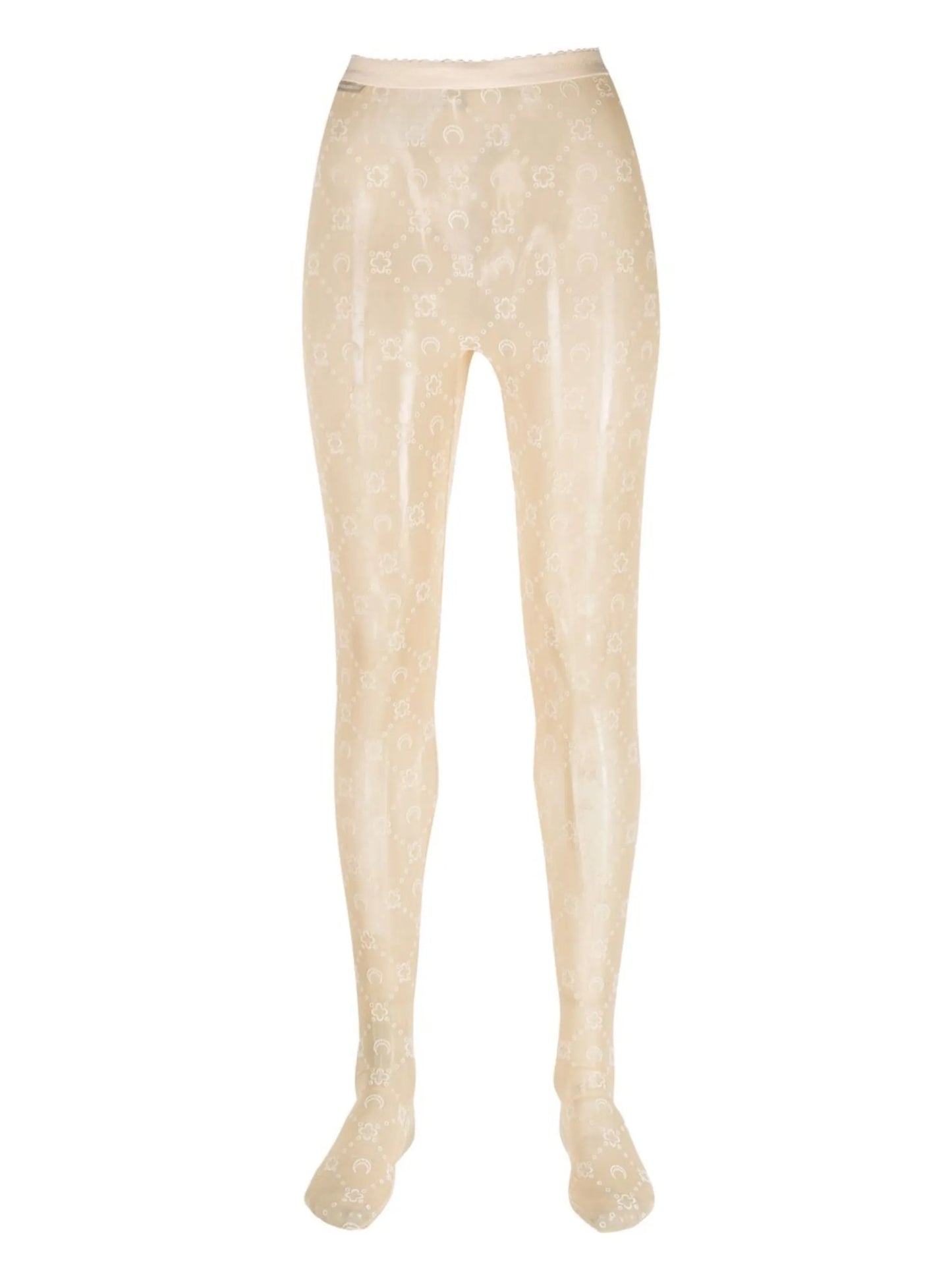 monogram-pattern tights