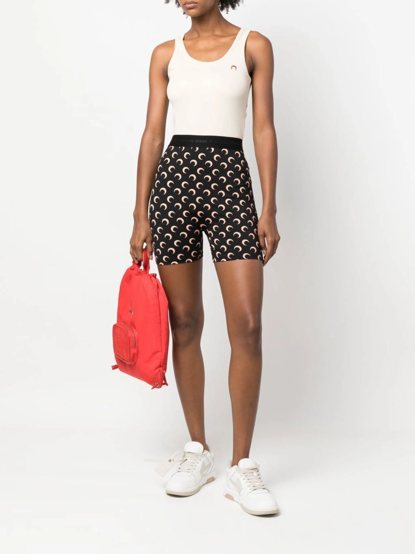 Moon-print cycling shorts
