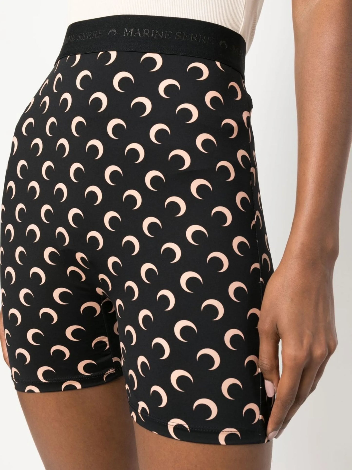 Moon-print cycling shorts