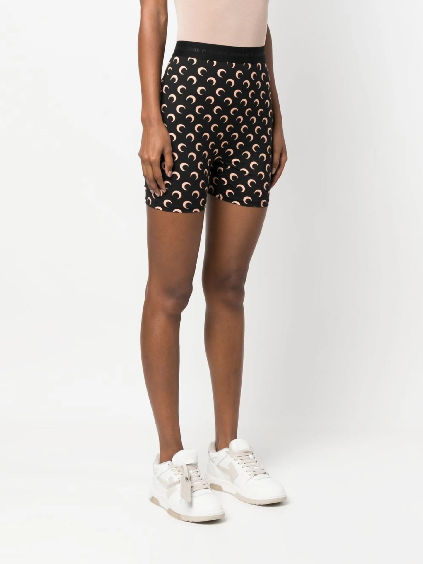 Moon-print cycling shorts
