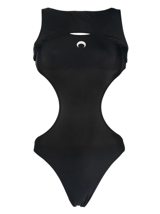Crescent Moon-print swimsuit