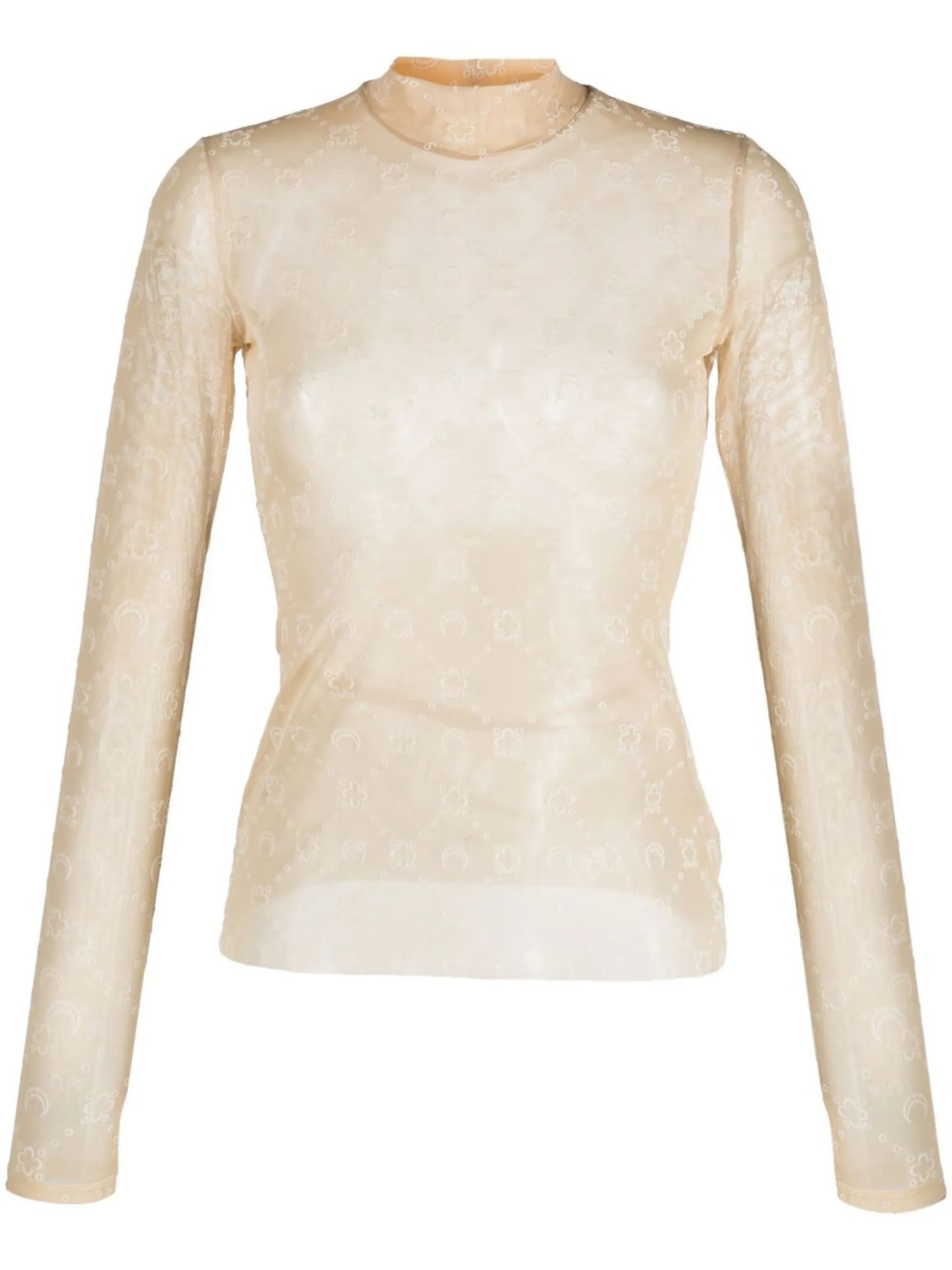 Second Skin monogram flocked top