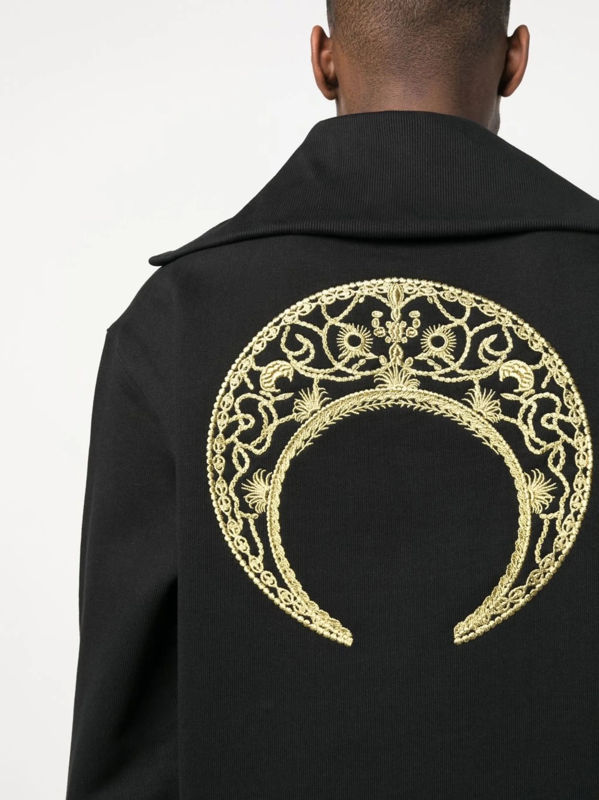 logo-embroidered half-zip sweatshirt