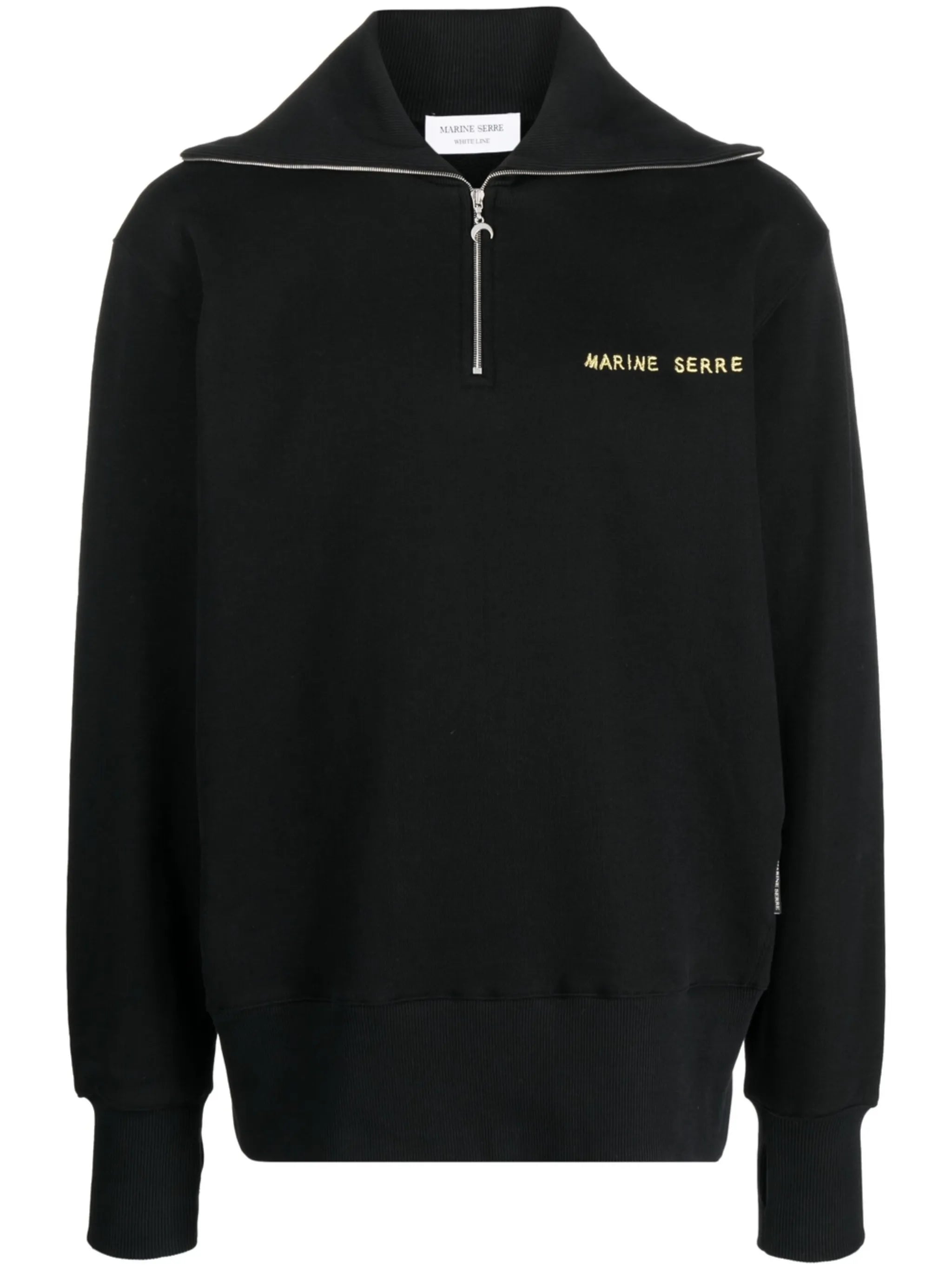 logo-embroidered half-zip sweatshirt