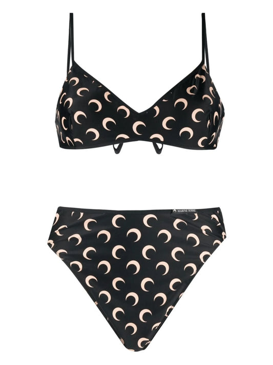 Crescent Moon-print bikini