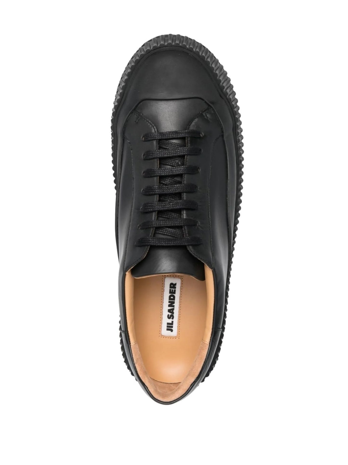 lace-up leather platform sneakers
