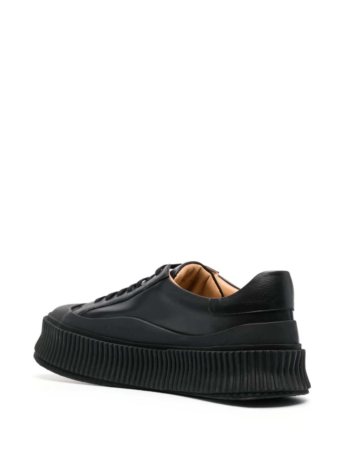 lace-up leather platform sneakers